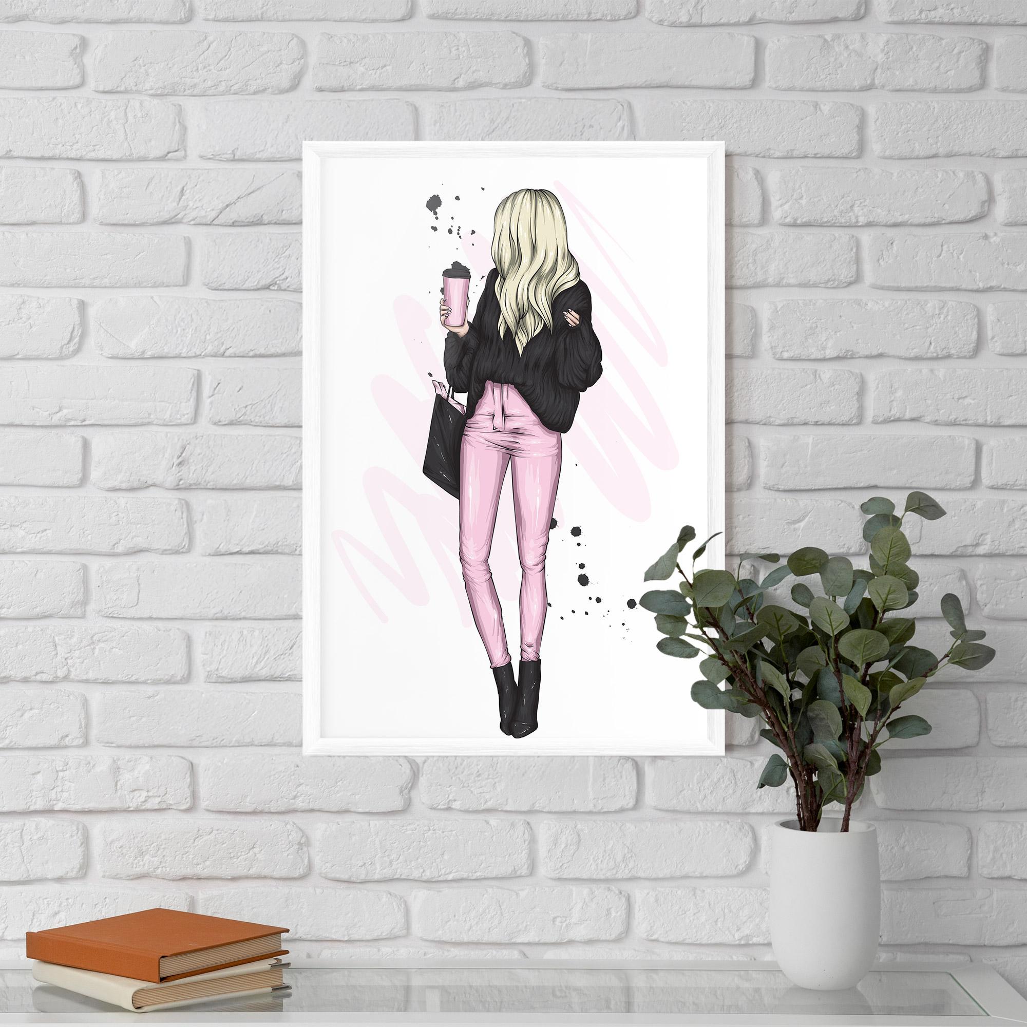 Poster Înrămat Black Pink Outfit mockup 5