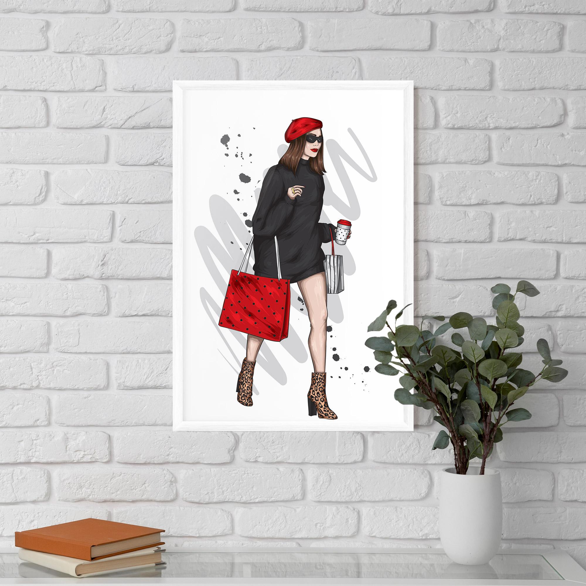 Poster Înrămat Black Red Outfit mockup 5