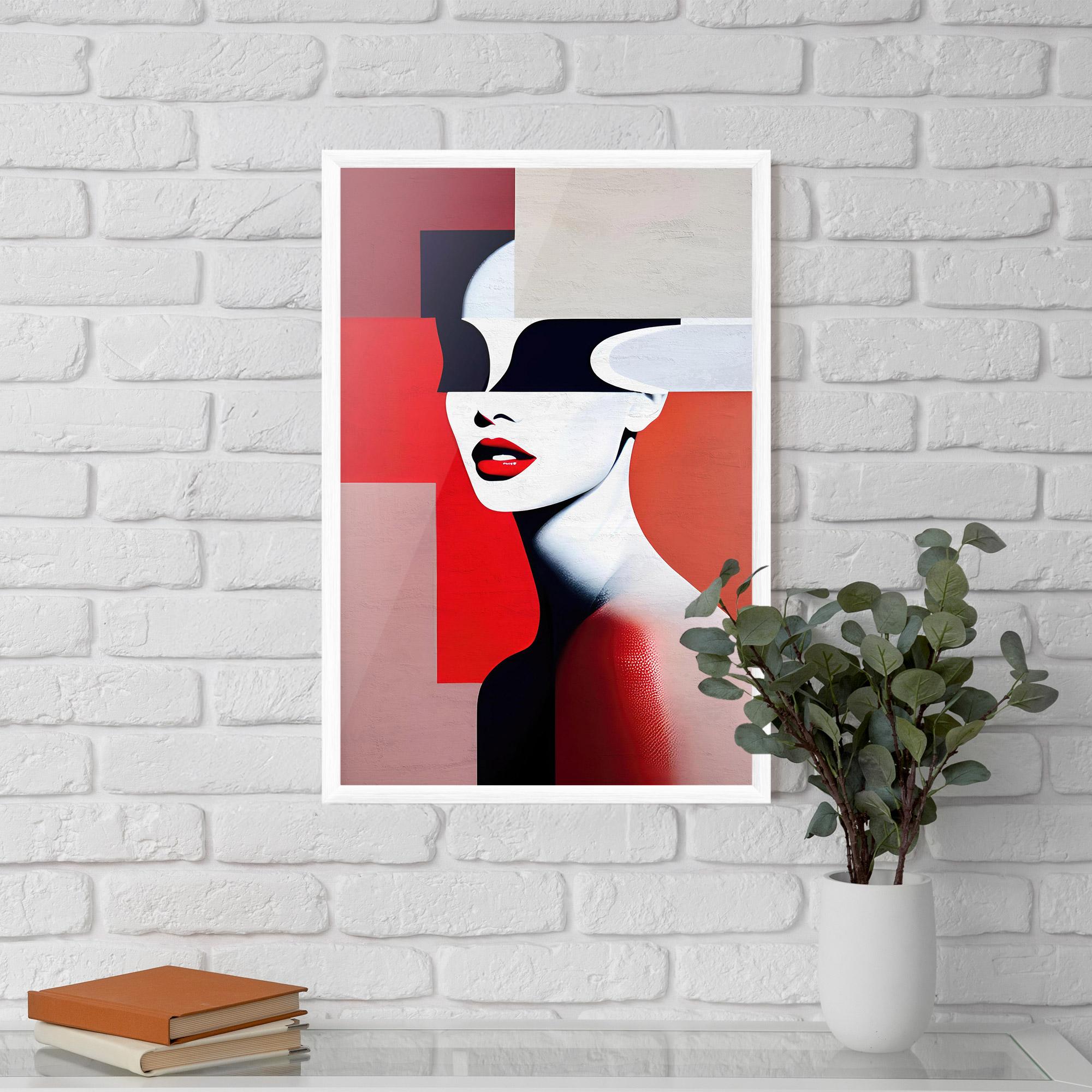 Poster Înrămat Interesting Woman Art mockup 5