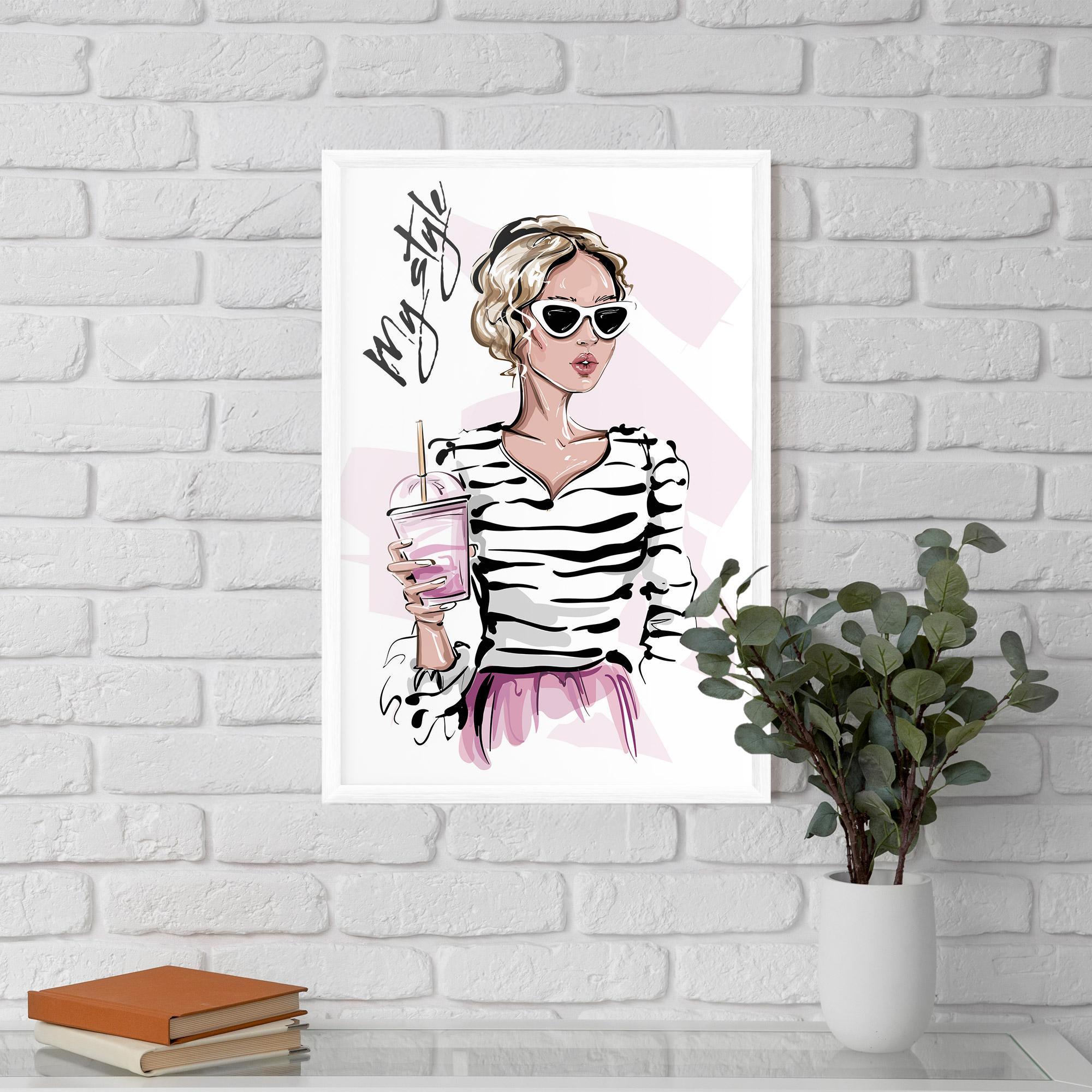 Poster Înrămat Pink Style mockup 5