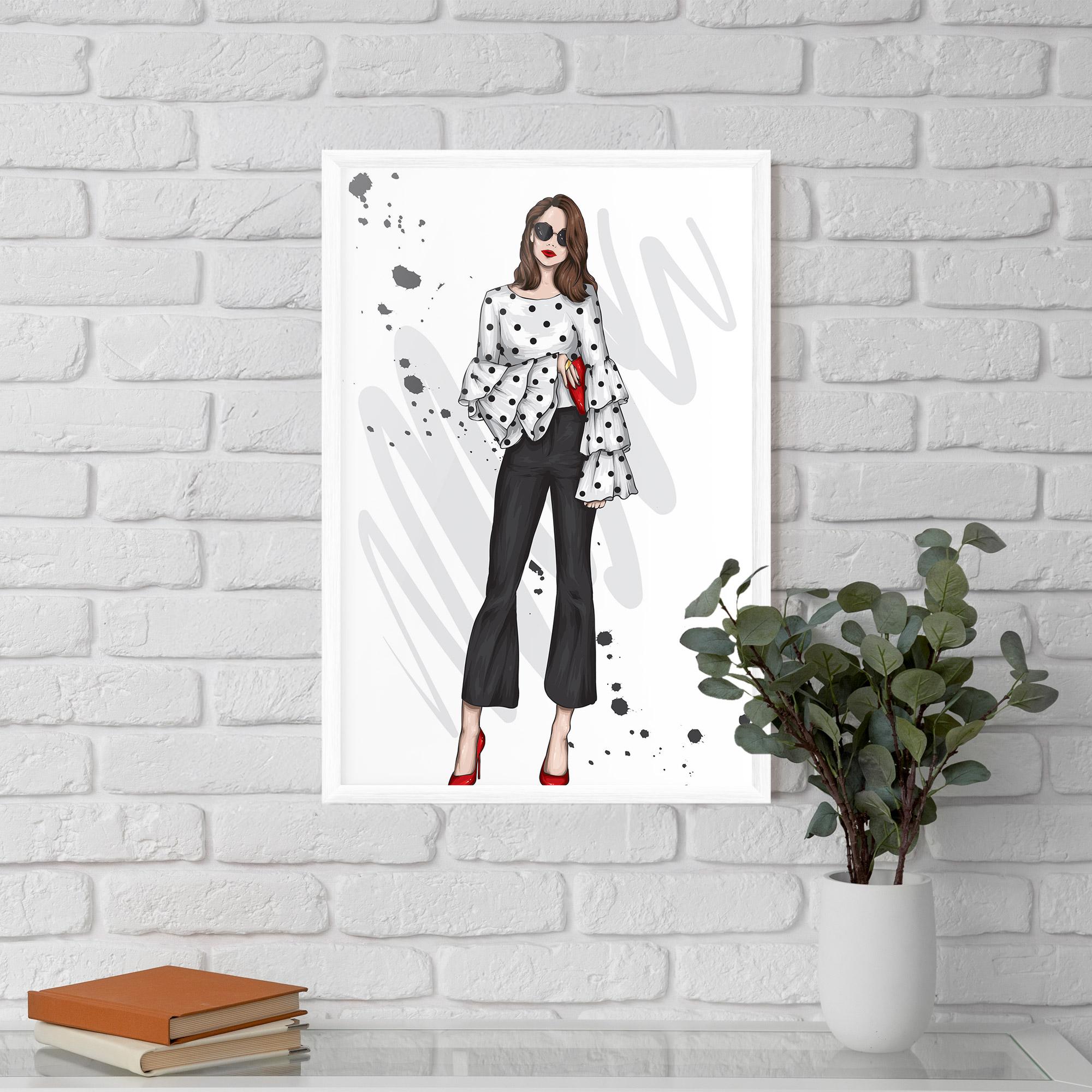 Poster Înrămat Pretty Woman In White mockup 5