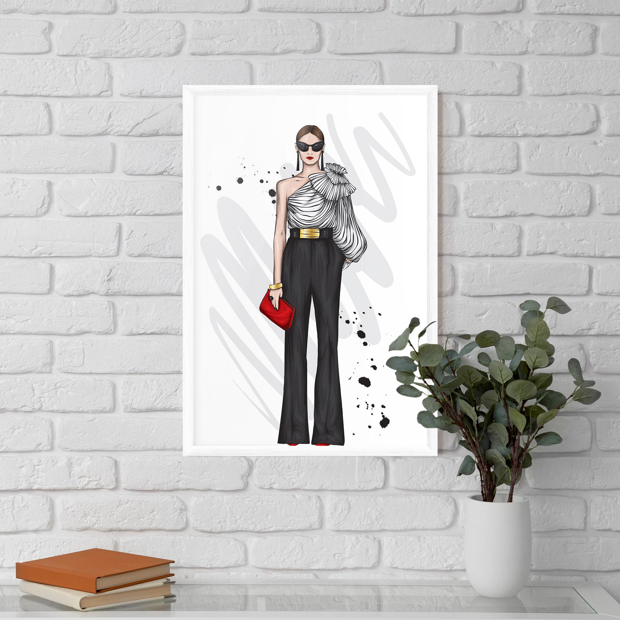 Poster Înrămat Tall Black Pants mockup 5