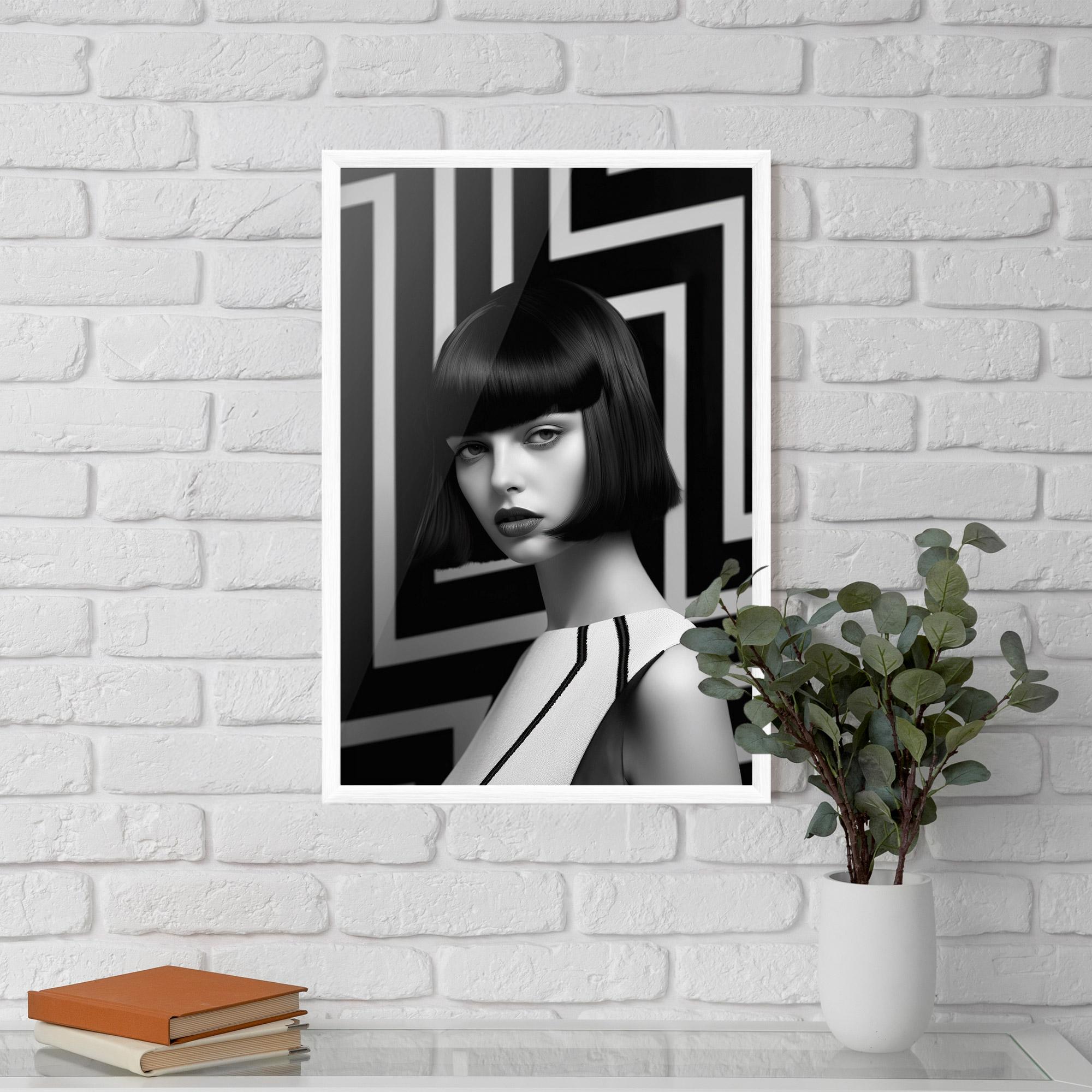 Poster Înrămat Woman Abstract Art mockup 5