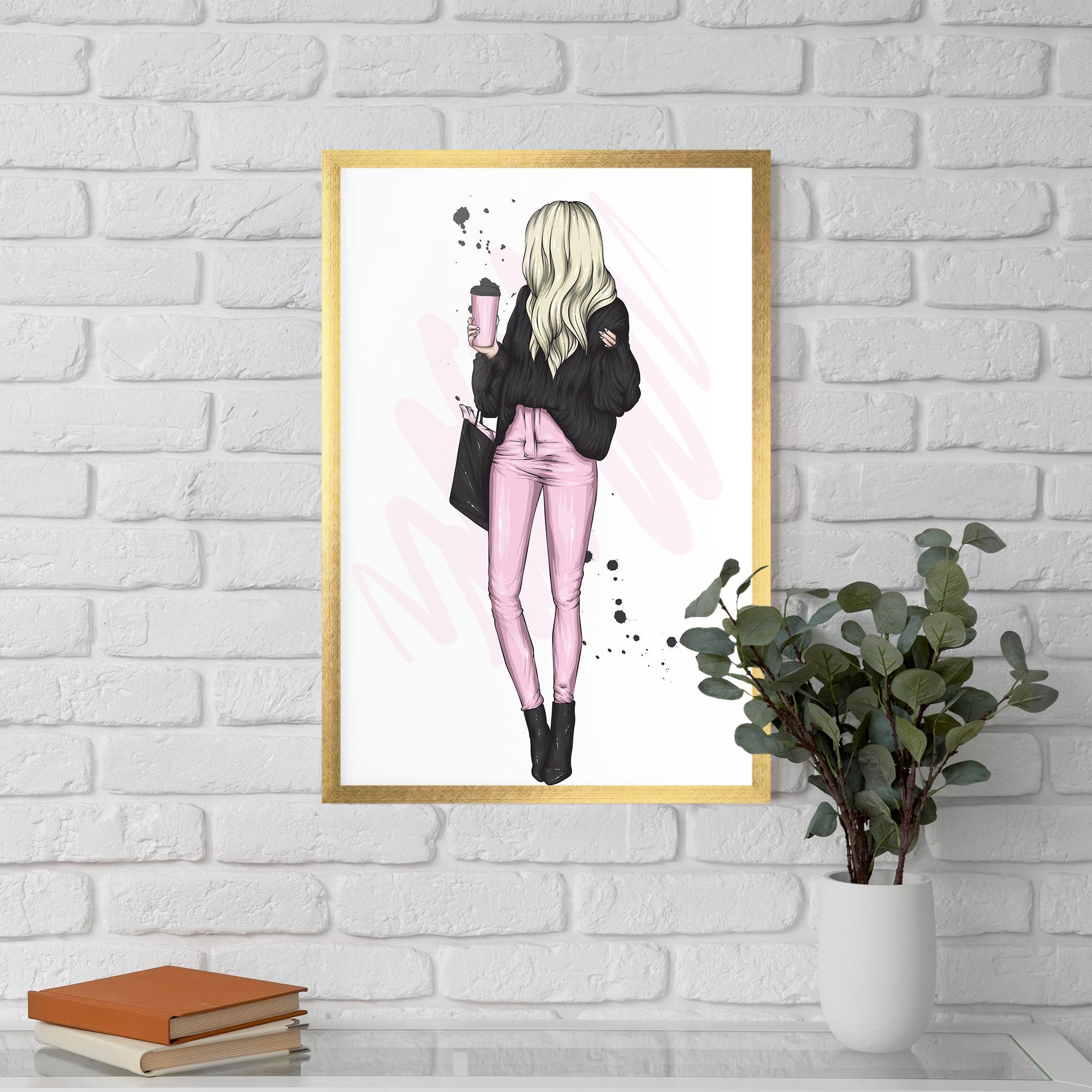 Poster Înrămat Black Pink Outfit mockup 5