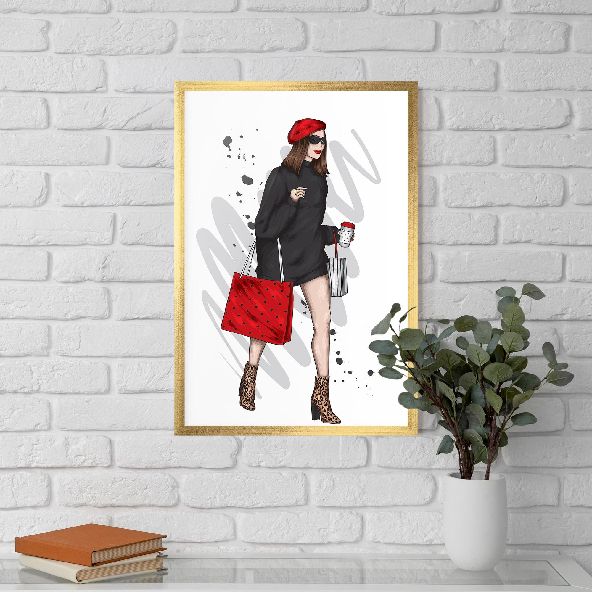 Poster Înrămat Black Red Outfit mockup 5