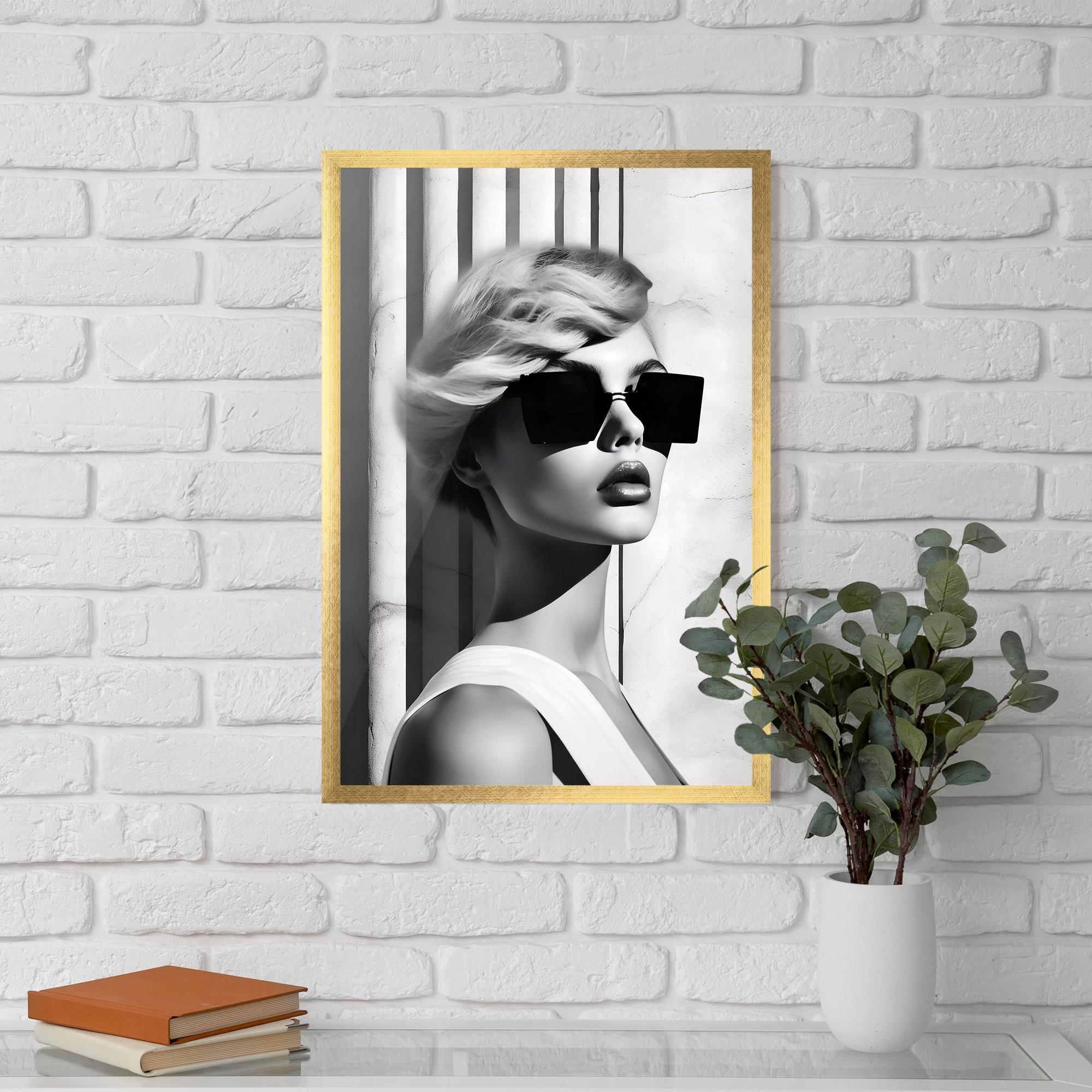 Poster Înrămat Fashion Woman Glasses mockup 5