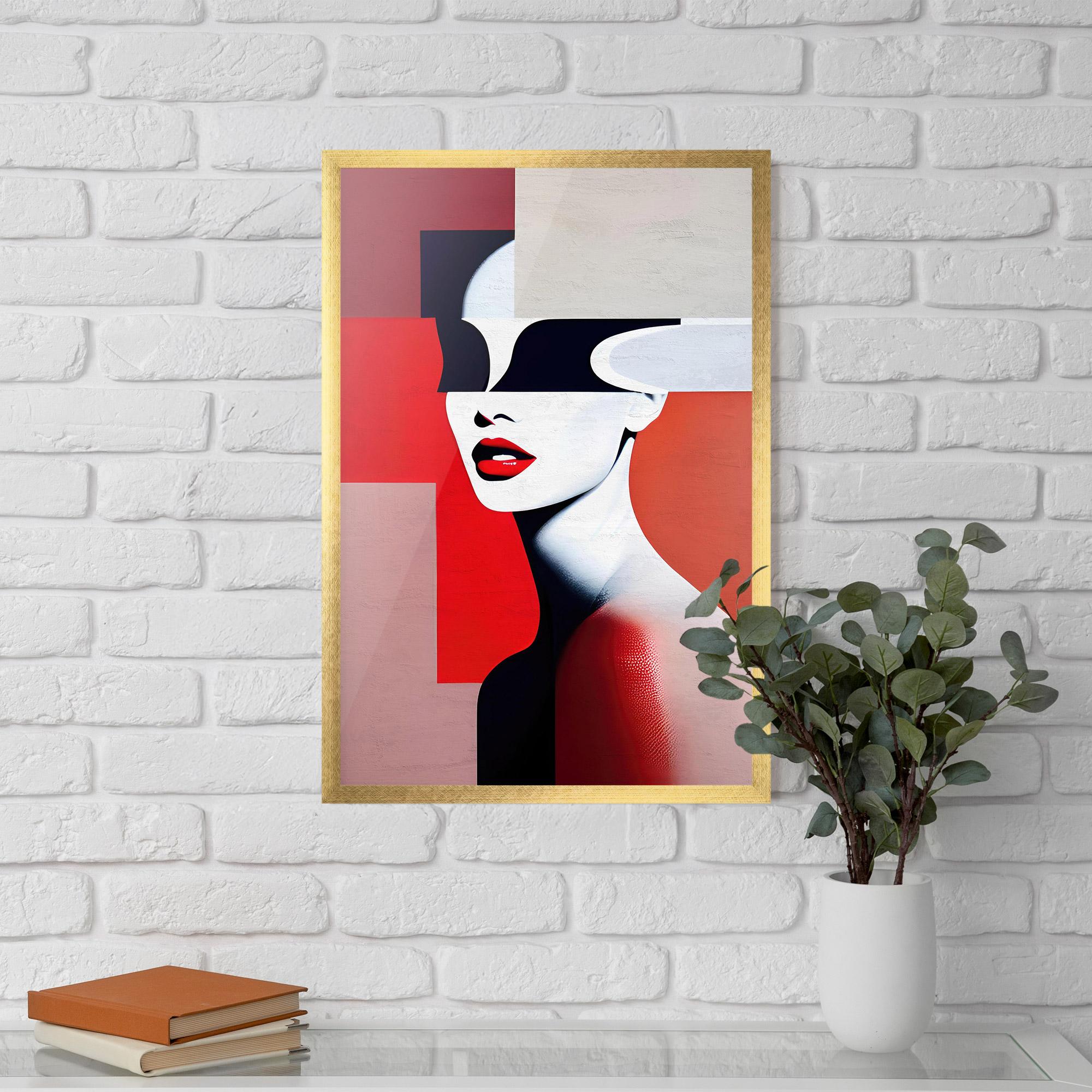 Poster Înrămat Interesting Woman Art mockup 5