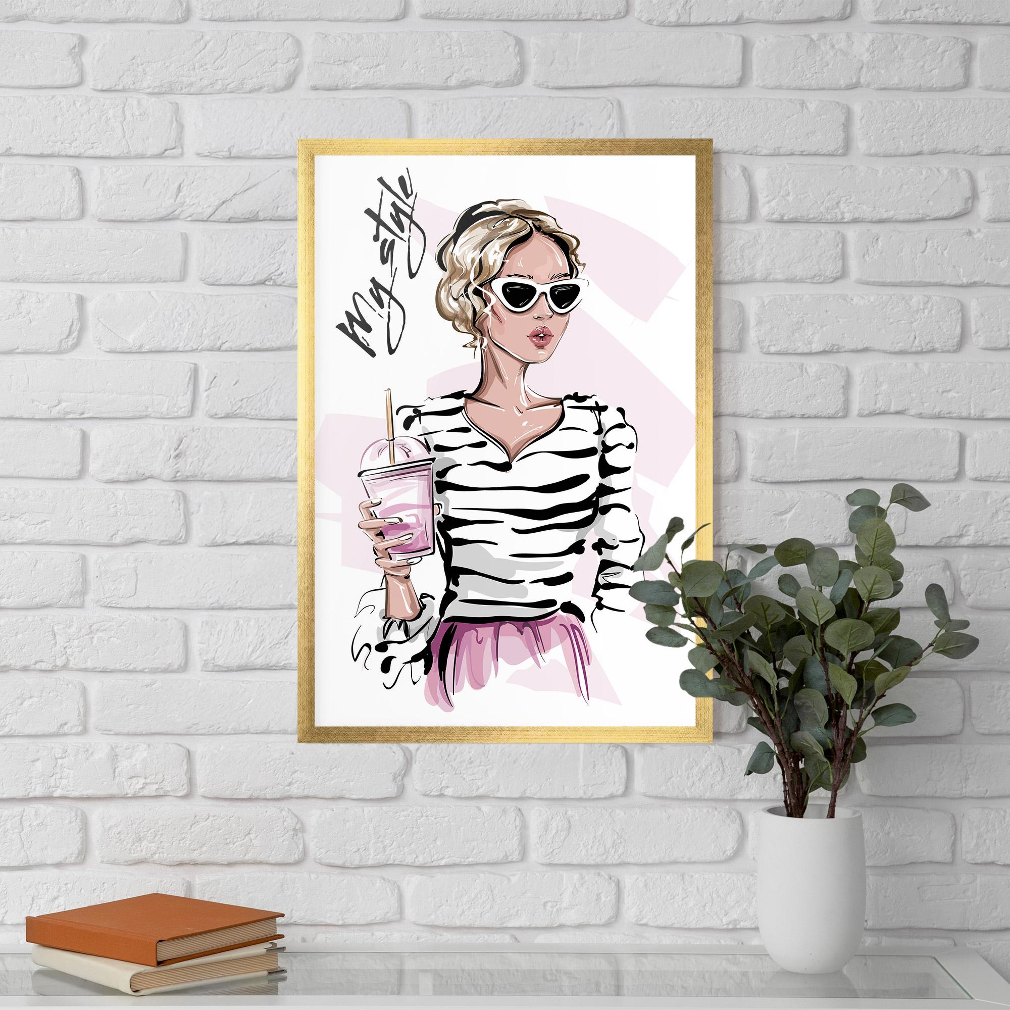Poster Înrămat Pink Style mockup 5