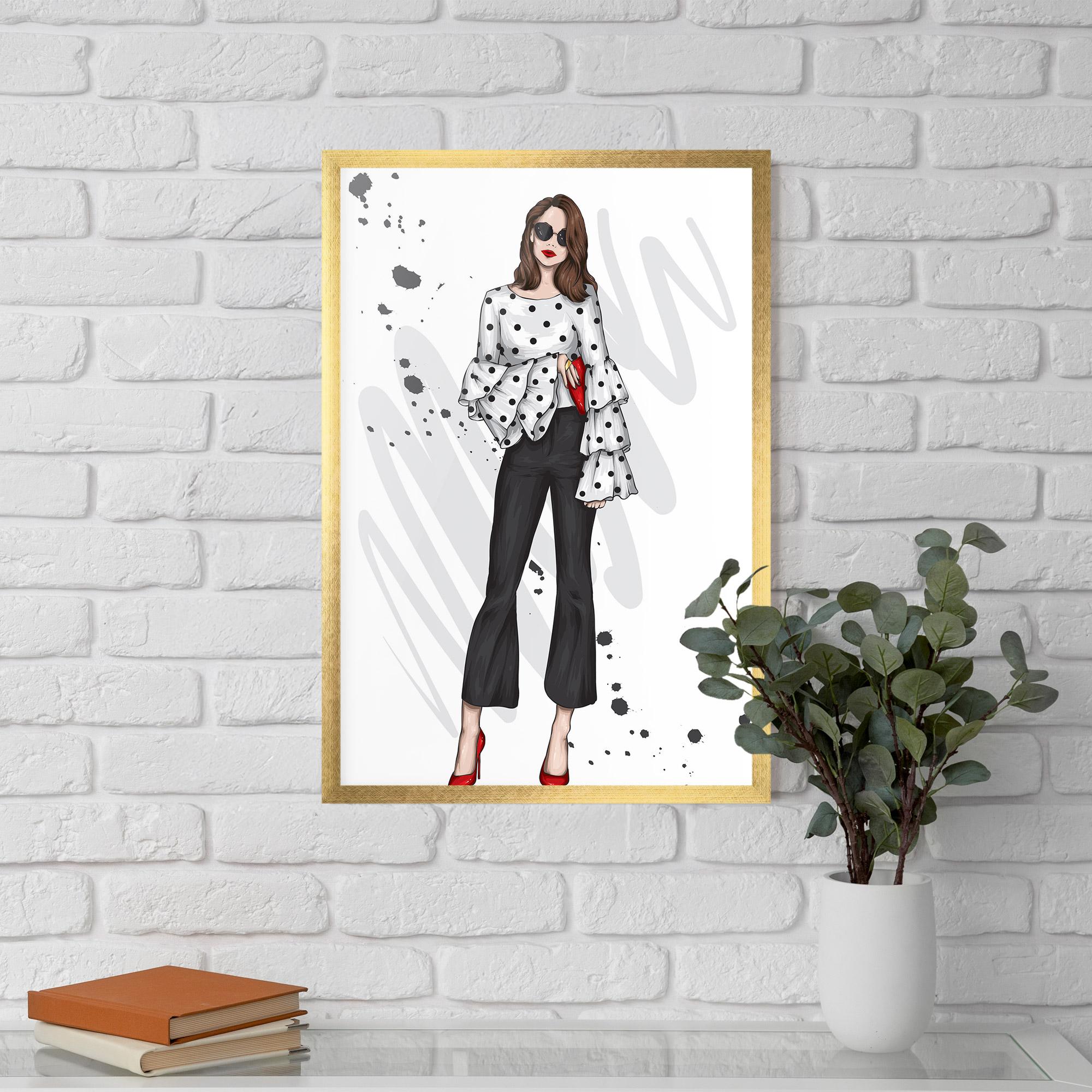 Poster Înrămat Pretty Woman In White mockup 5
