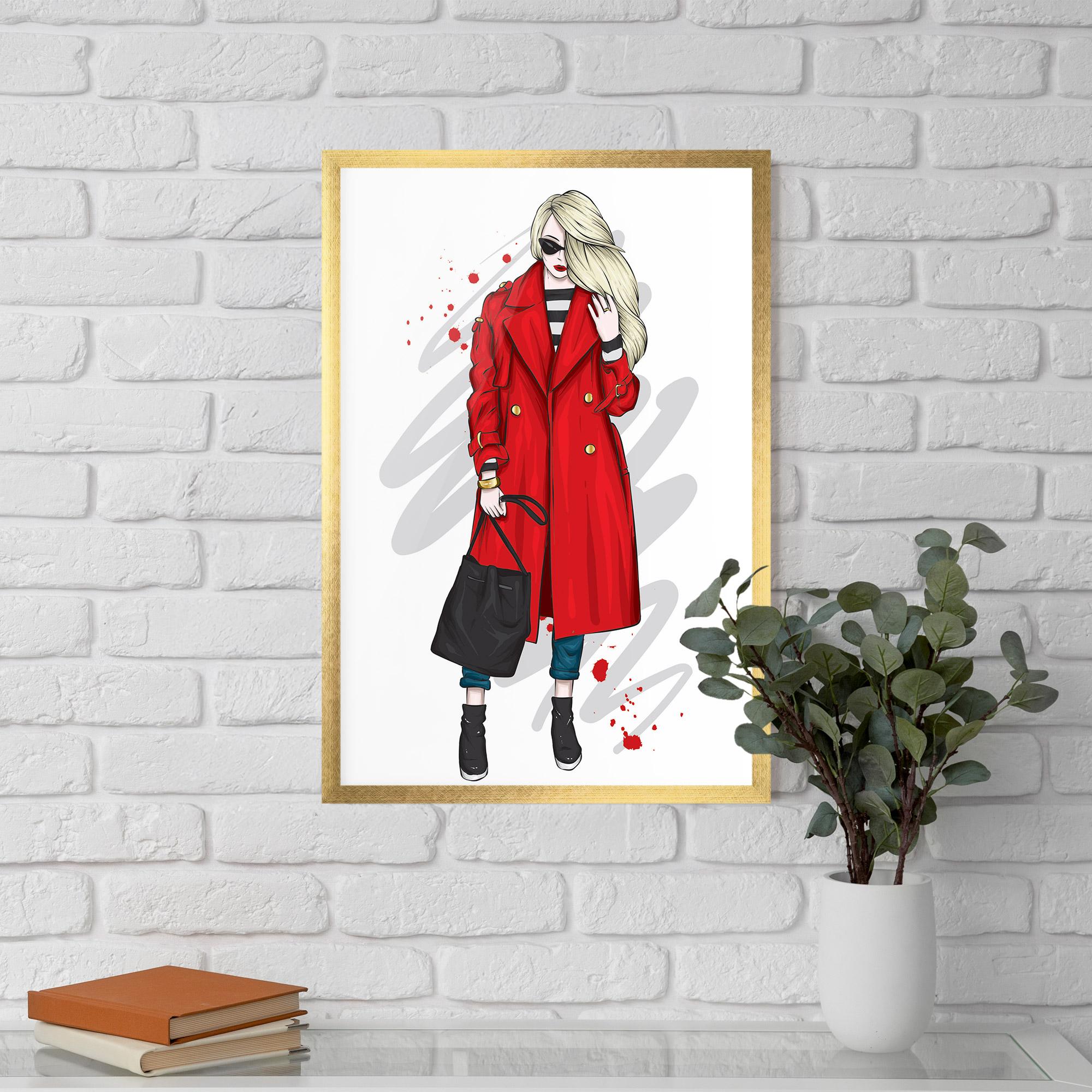Poster Înrămat Red Coat mockup 5