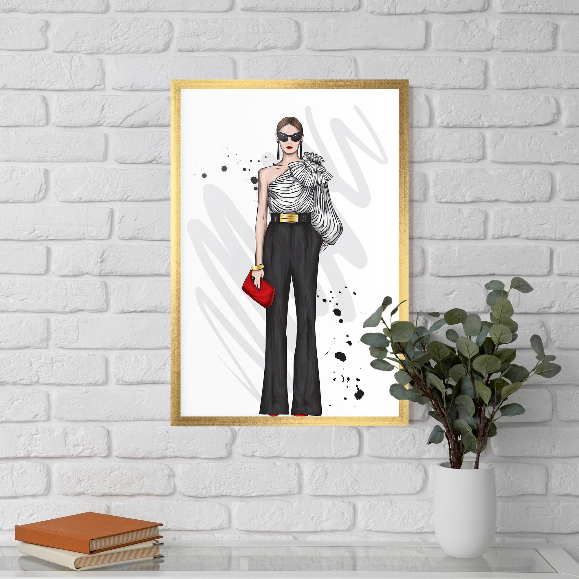 Poster Înrămat Tall Black Pants mockup 5