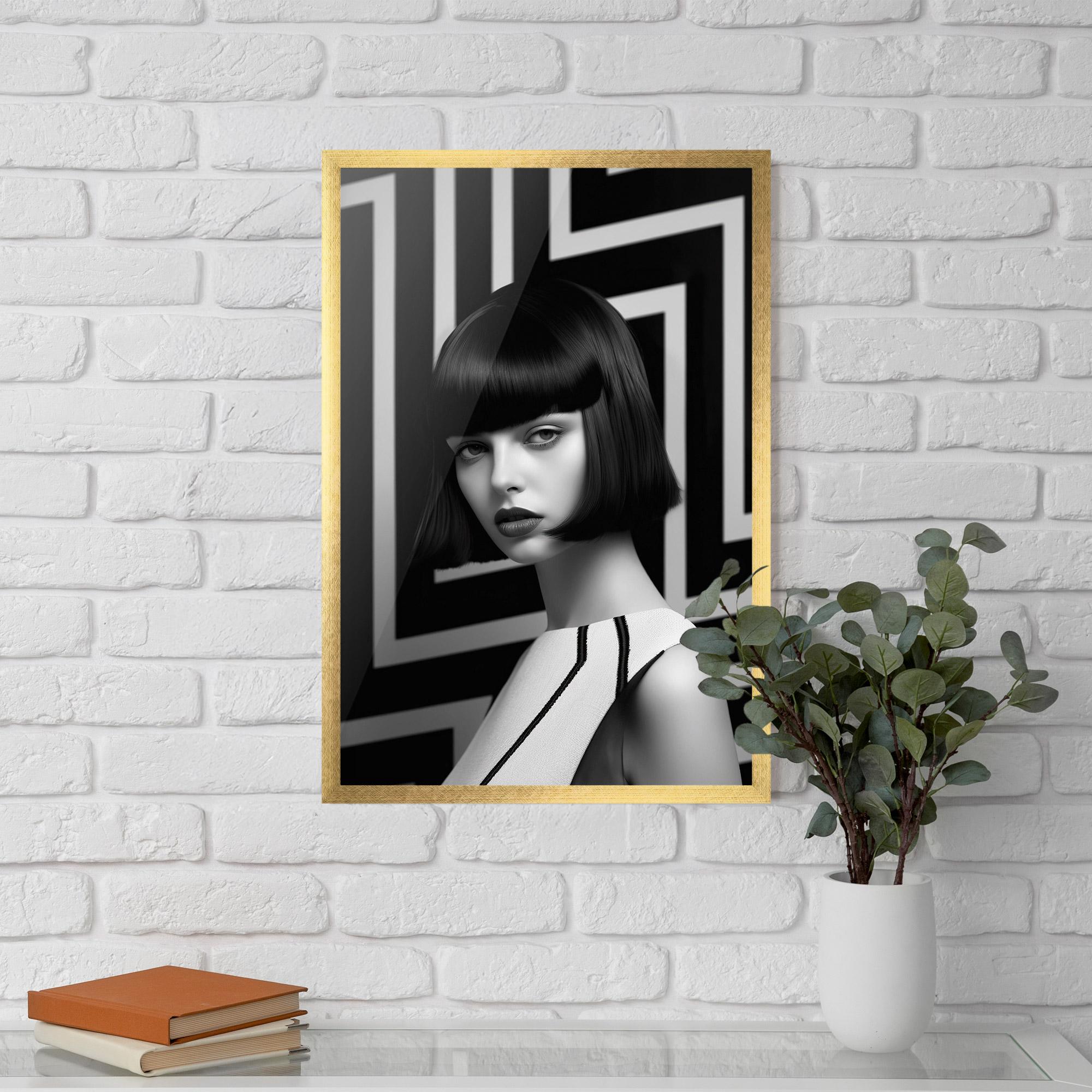Poster Înrămat Woman Abstract Art mockup 5