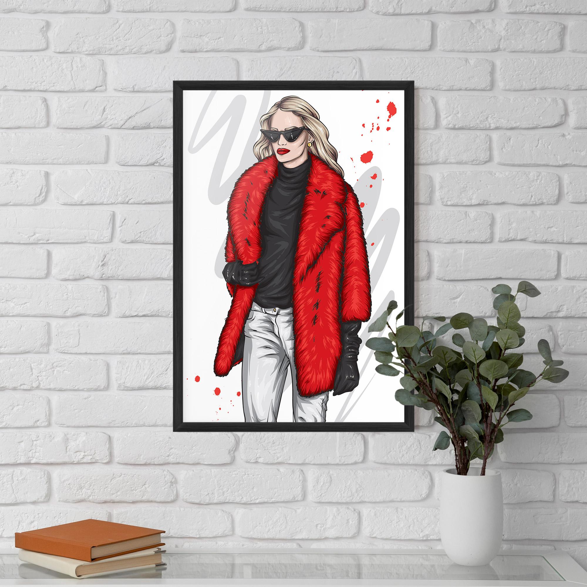 Poster Înrămat Black Blouse Woman mockup 5