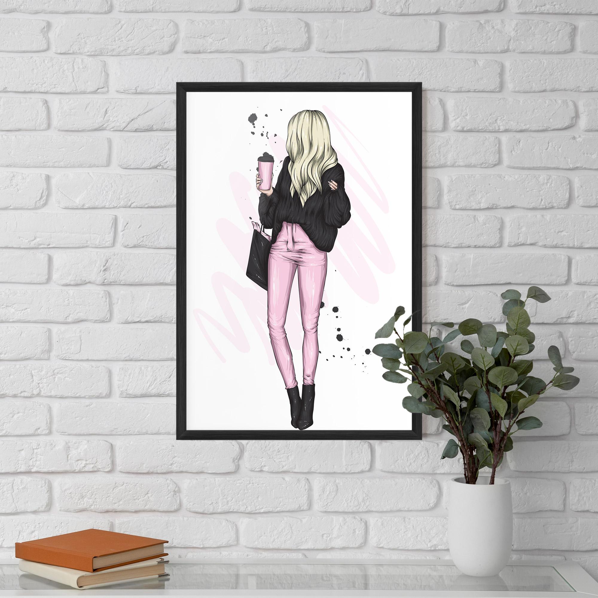 Poster Înrămat Black Pink Outfit mockup 5