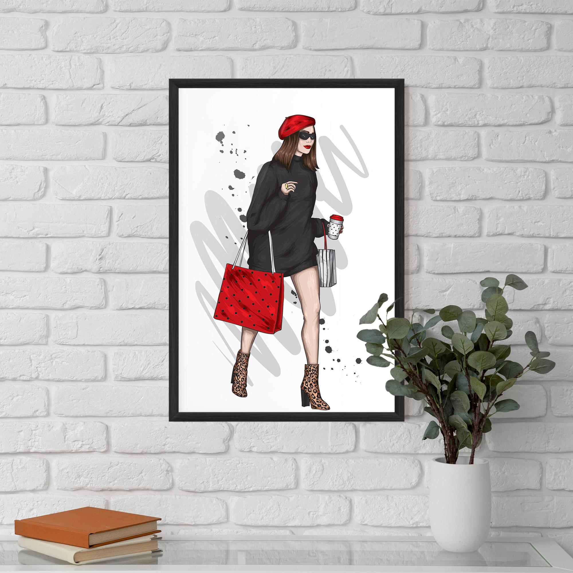 Poster Înrămat Black Red Outfit mockup 5