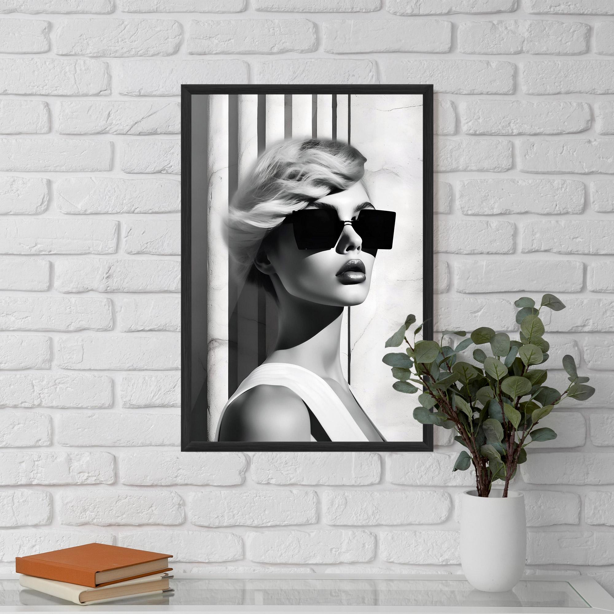 Poster Înrămat Fashion Woman Glasses mockup 5