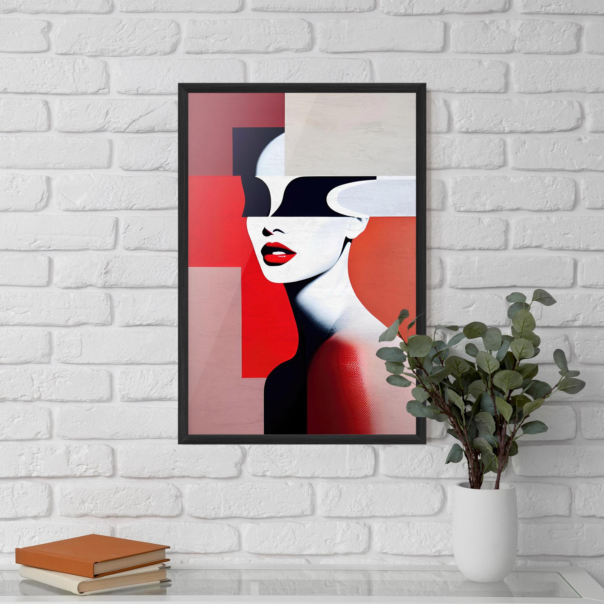 Poster Înrămat Interesting Woman Art mockup 5