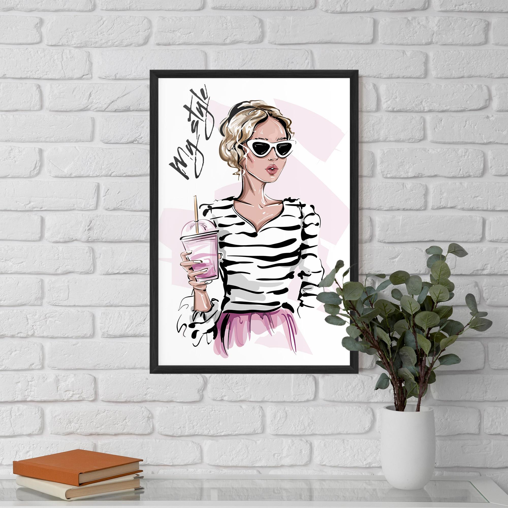 Poster Înrămat Pink Style mockup 5