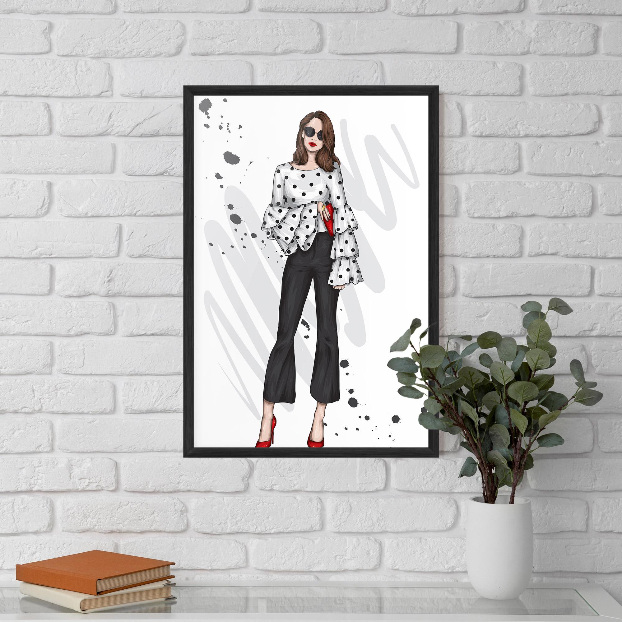 Poster Înrămat Pretty Woman In White mockup 5