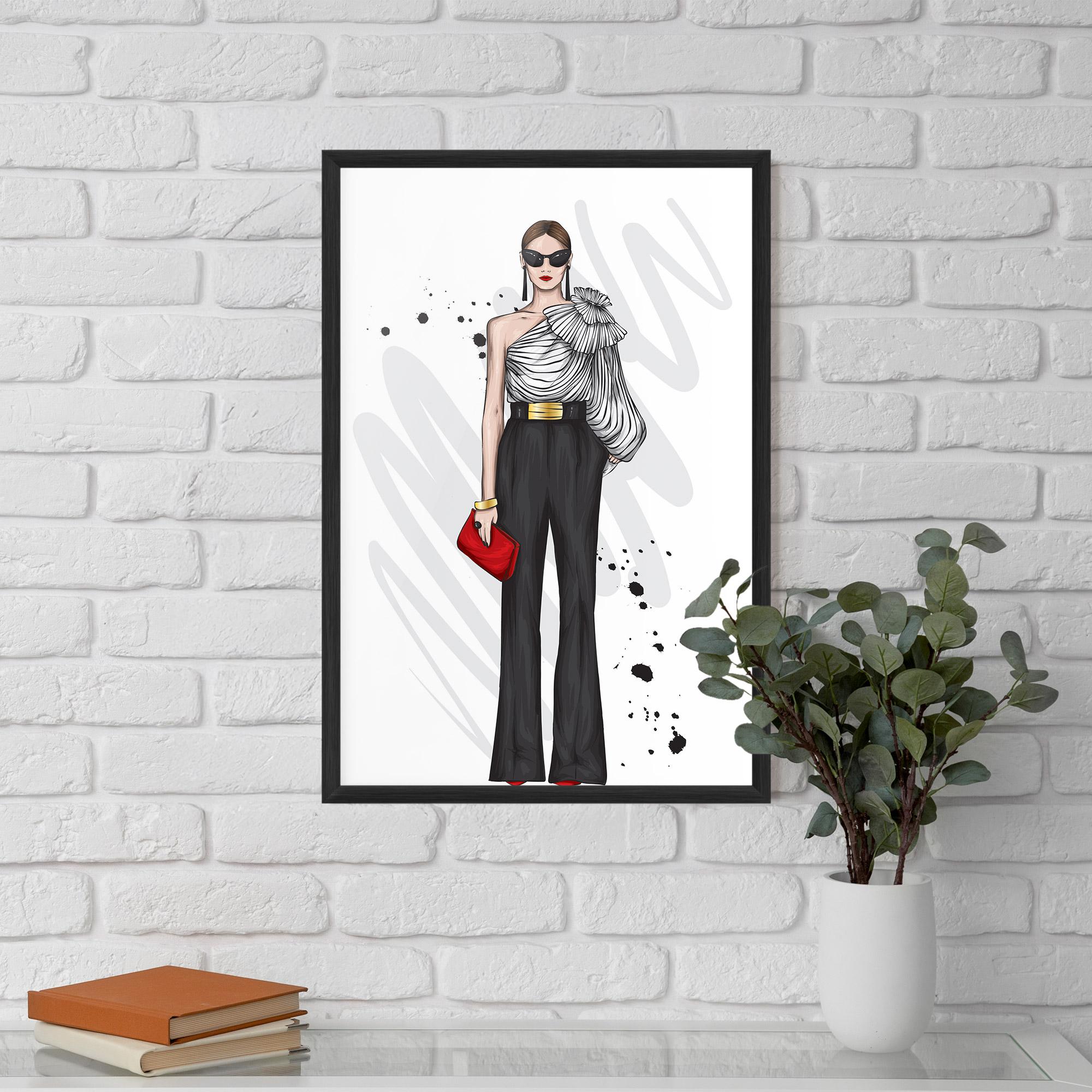 Poster Înrămat Tall Black Pants mockup 5