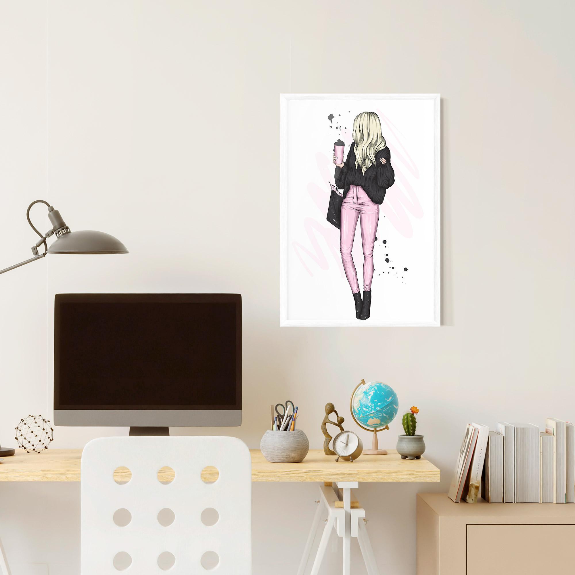 Poster Înrămat Black Pink Outfit mockup 6