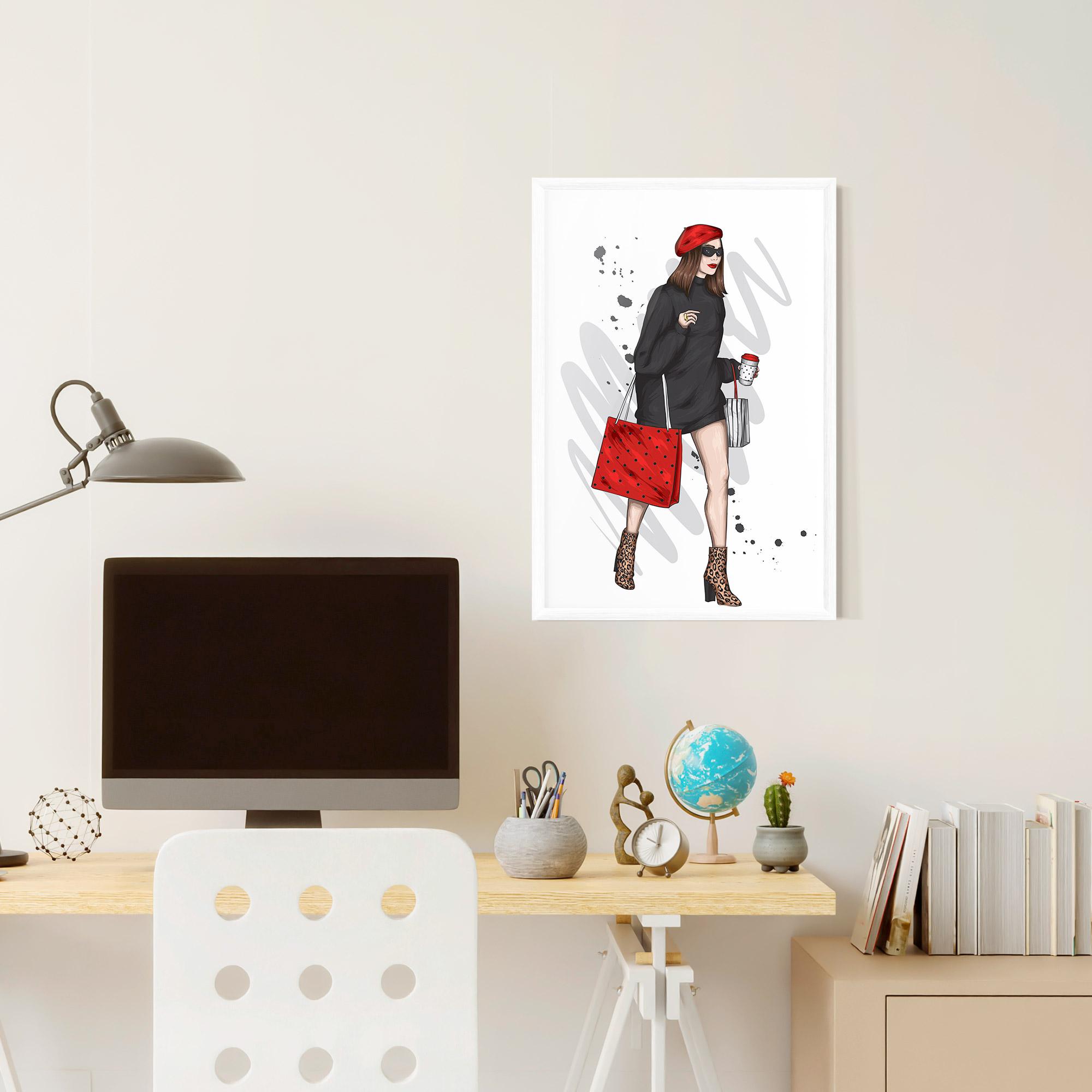Poster Înrămat Black Red Outfit mockup 6