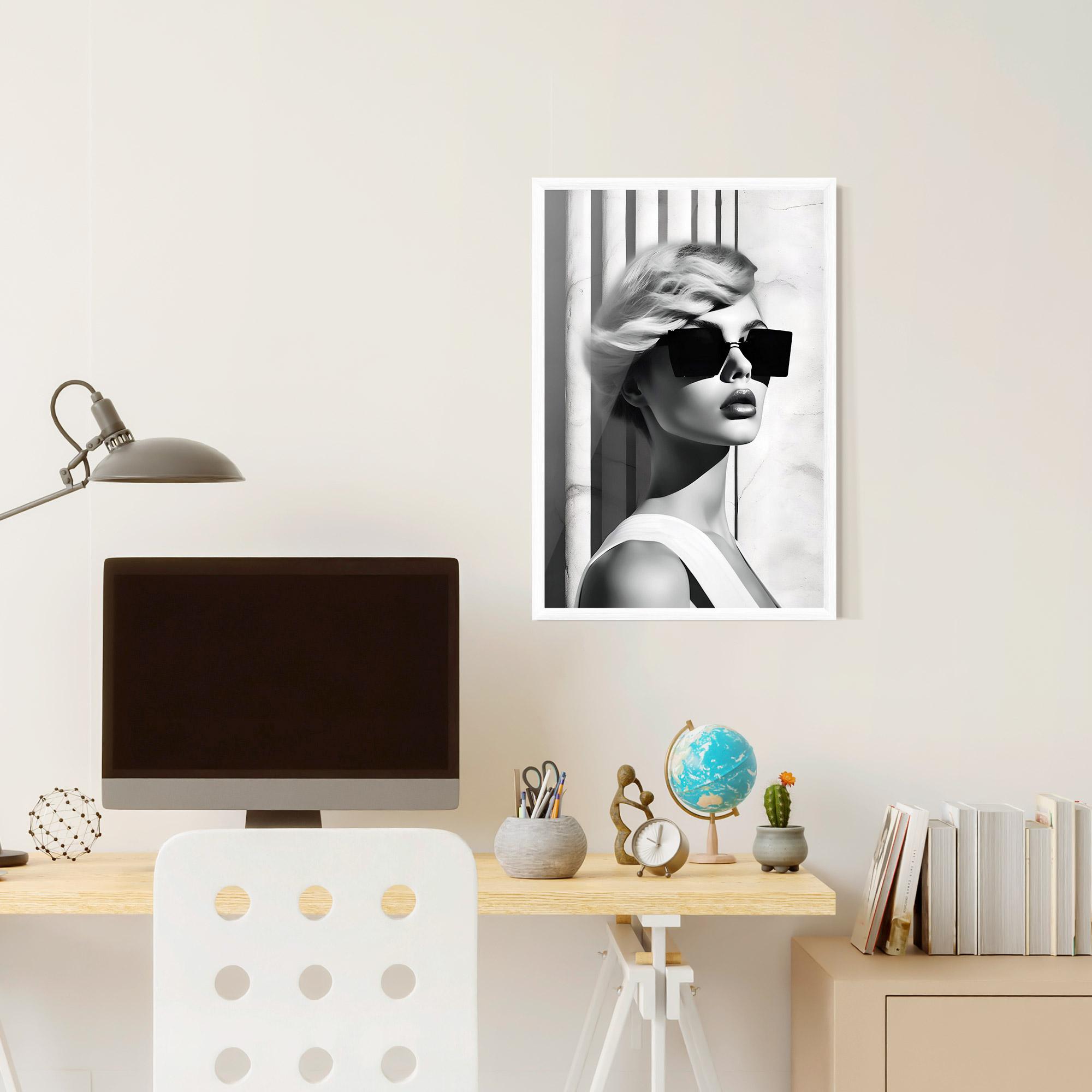 Poster Înrămat Fashion Woman Glasses mockup 6