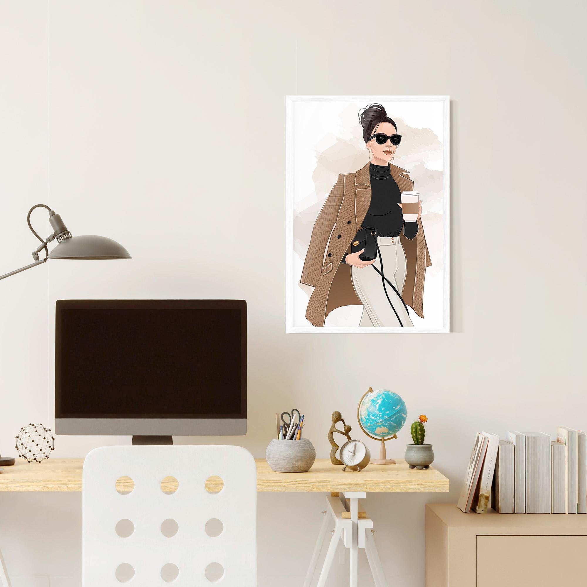 Poster Înrămat Modern Coffee Outfit mockup 6