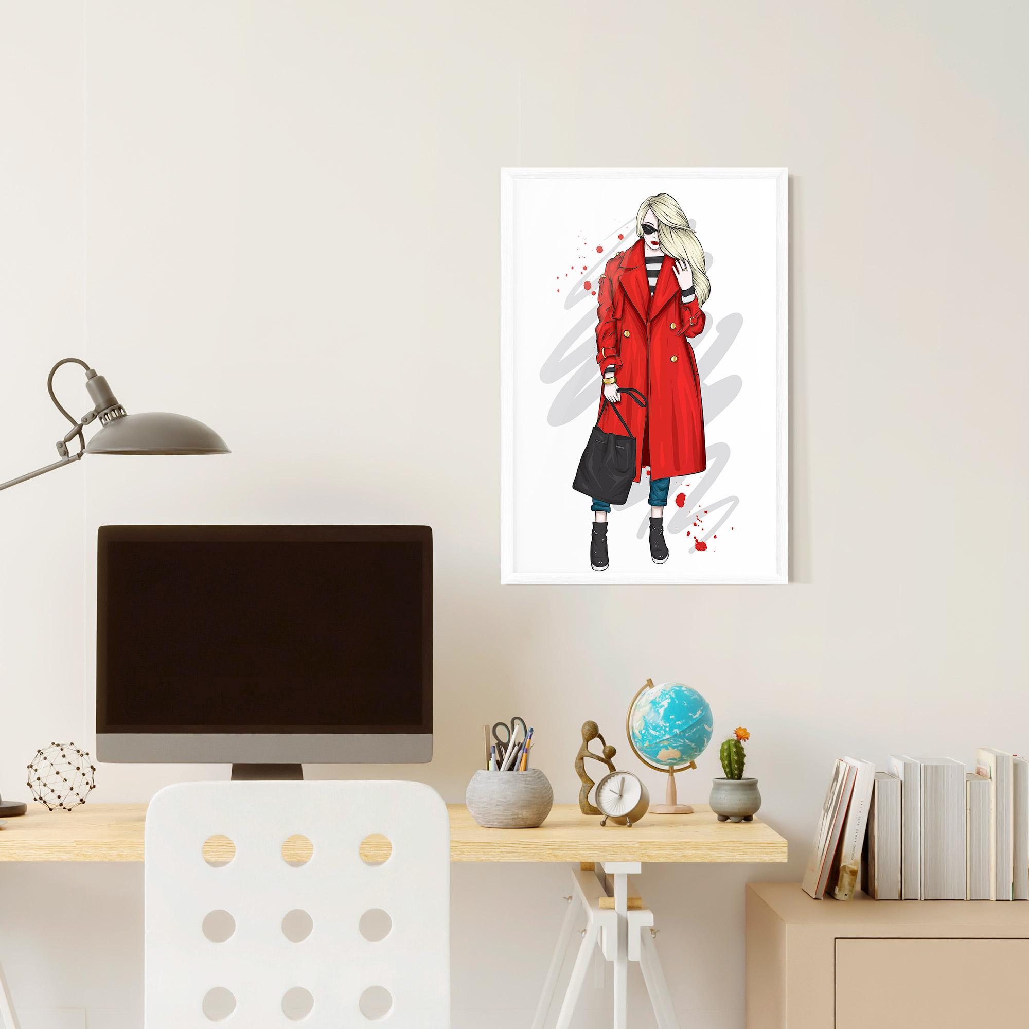 Poster Înrămat Red Coat mockup 6