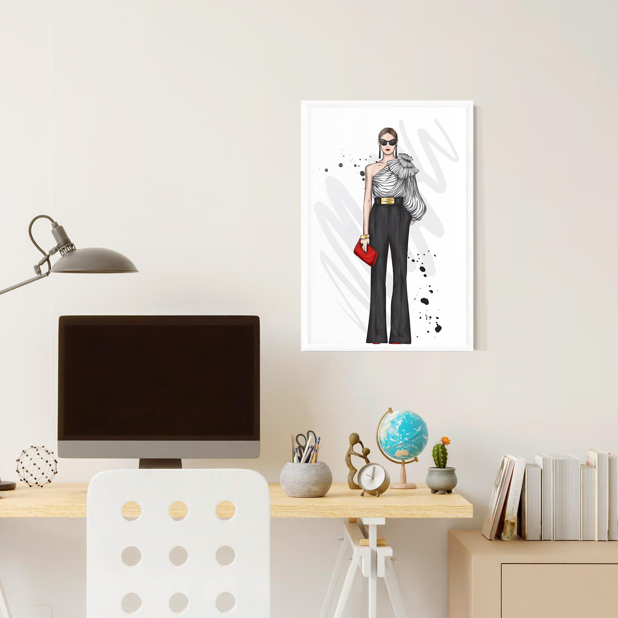 Poster Înrămat Tall Black Pants mockup 6