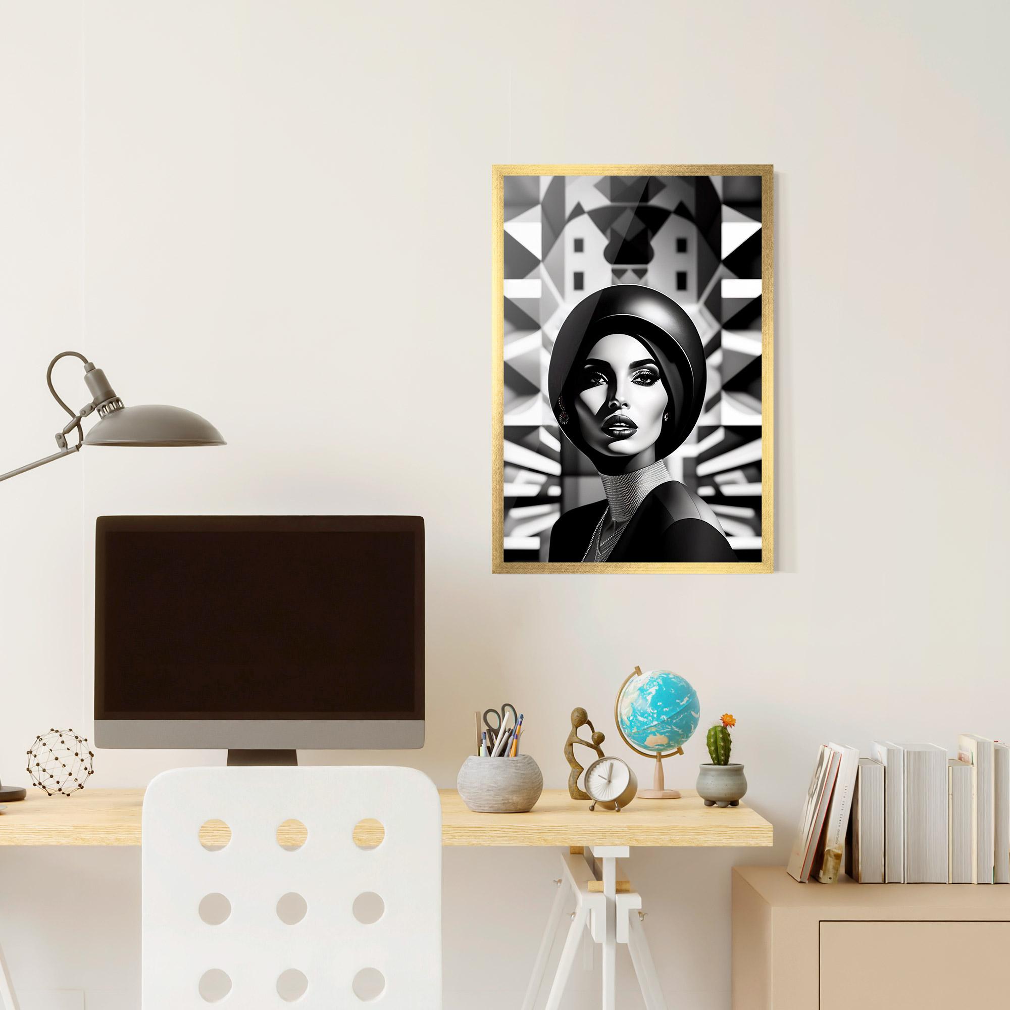 Poster Înrămat Big Black Hat mockup 6