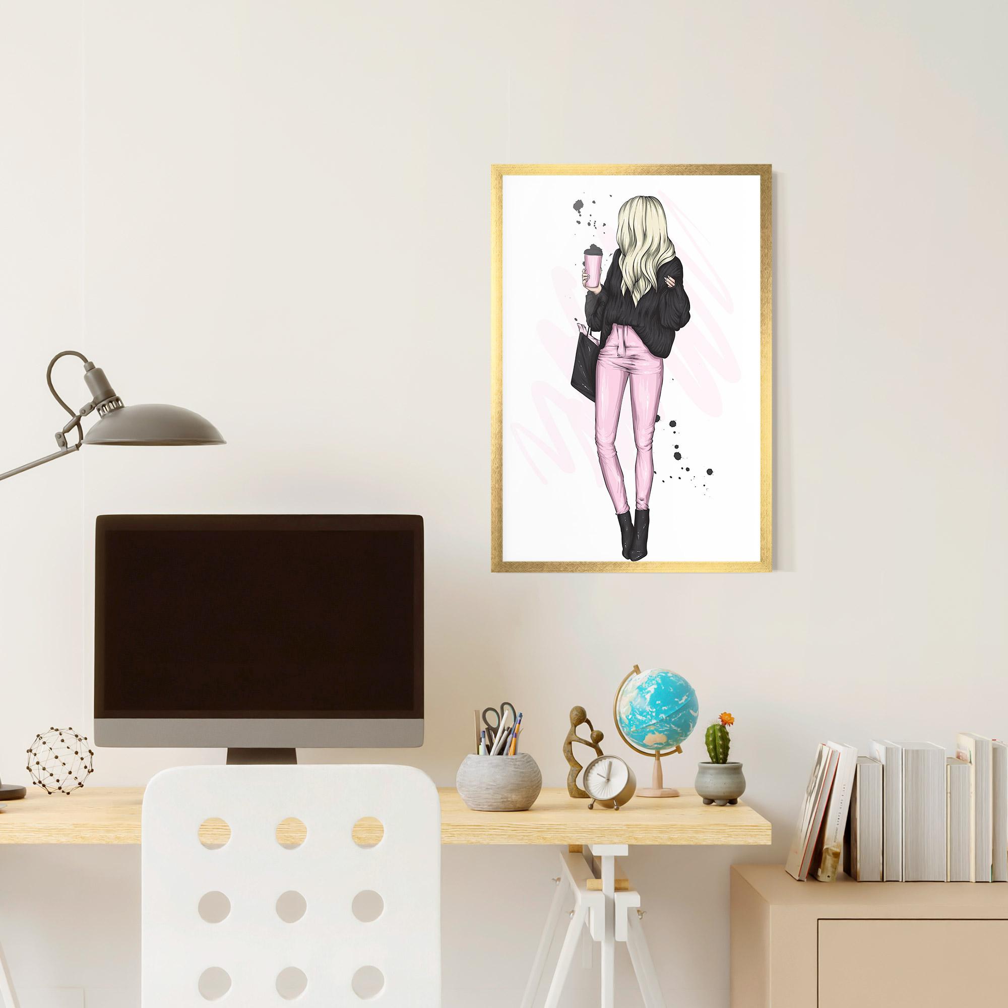 Poster Înrămat Black Pink Outfit mockup 6