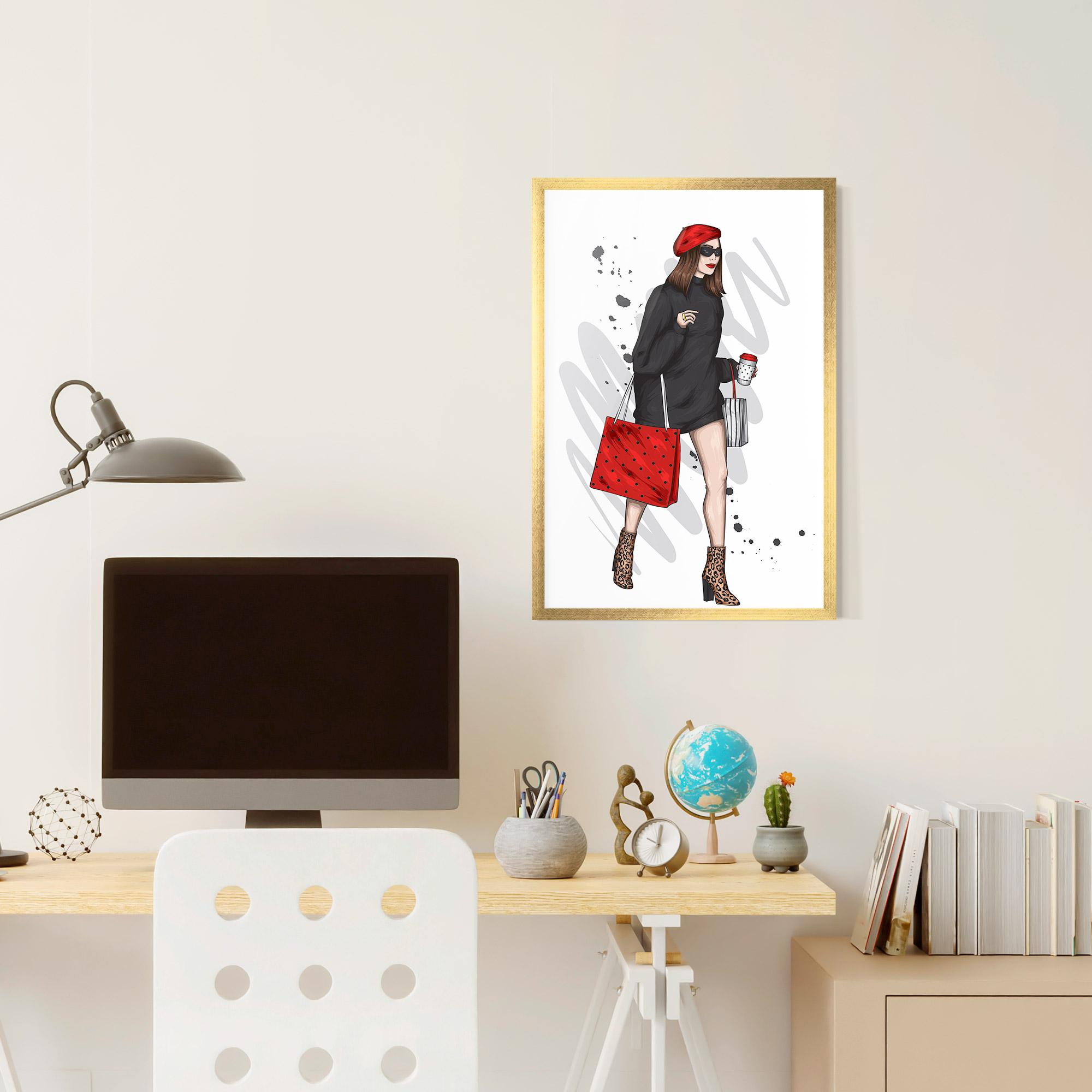 Poster Înrămat Black Red Outfit mockup 6