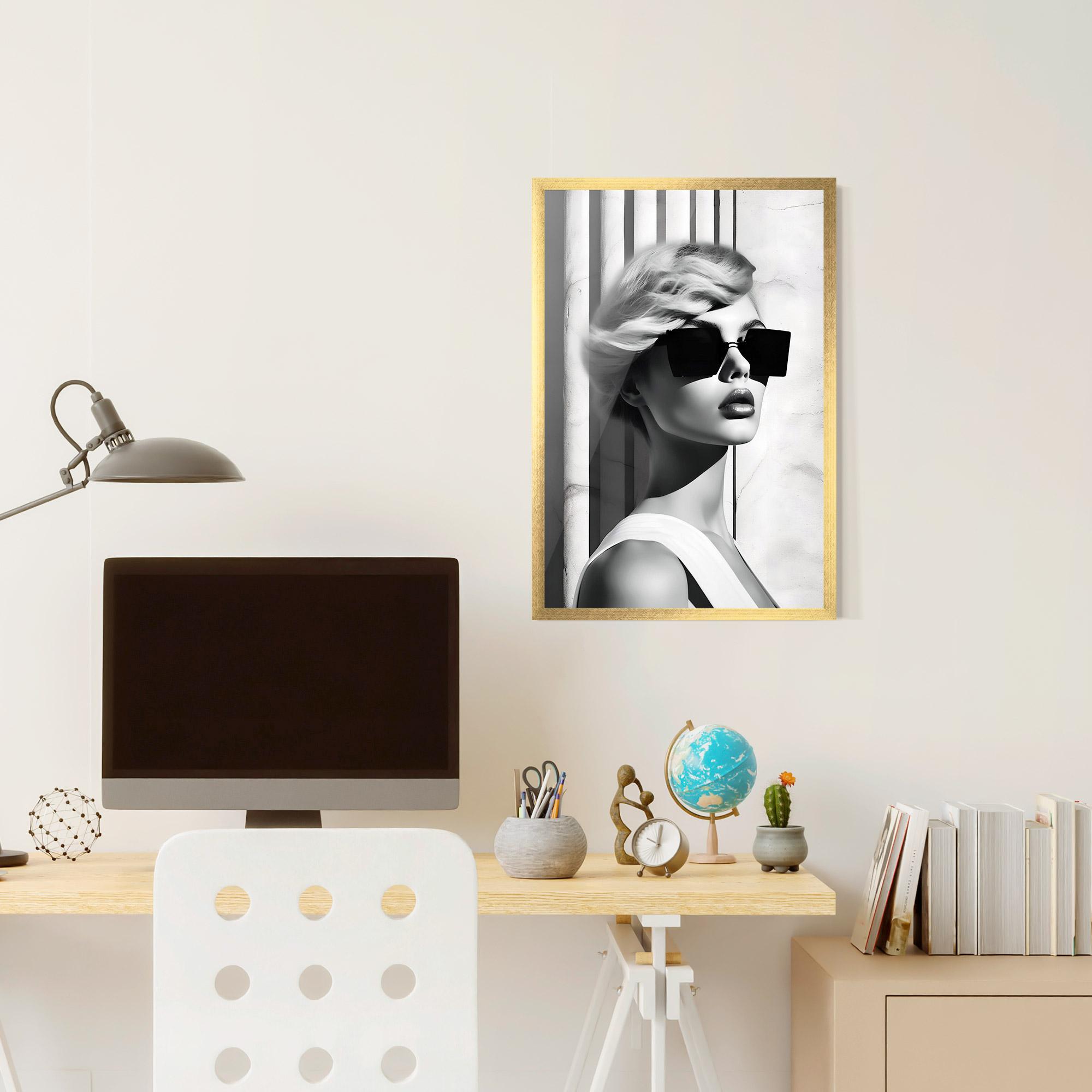 Poster Înrămat Fashion Woman Glasses mockup 6