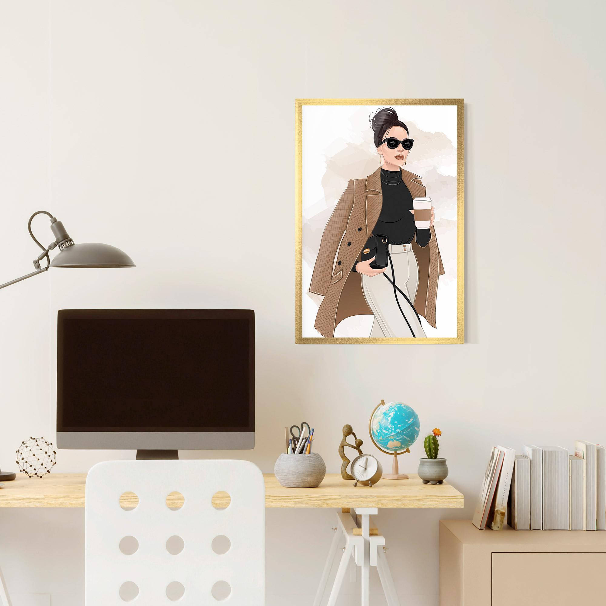 Poster Înrămat Modern Coffee Outfit mockup 6