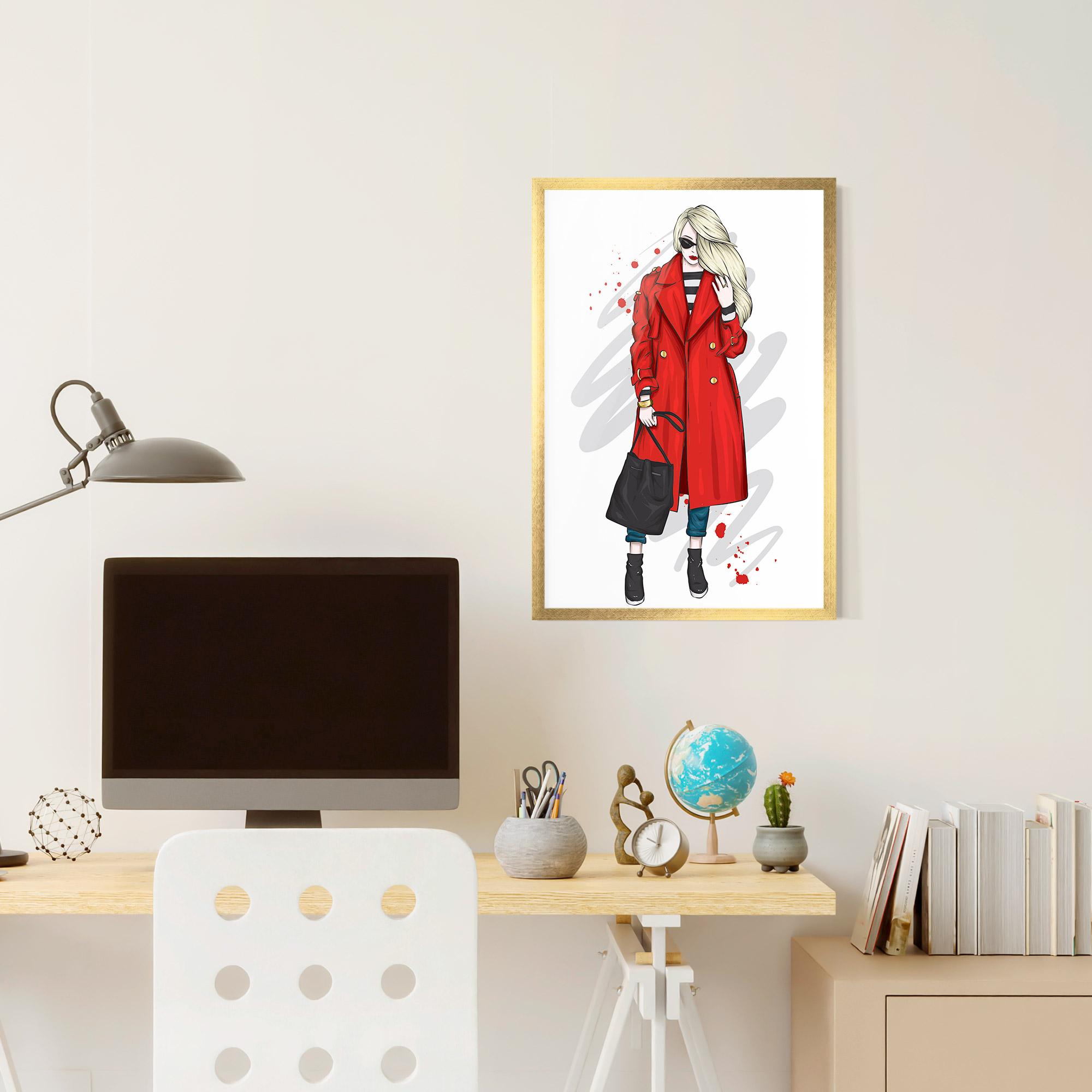 Poster Înrămat Red Coat mockup 6