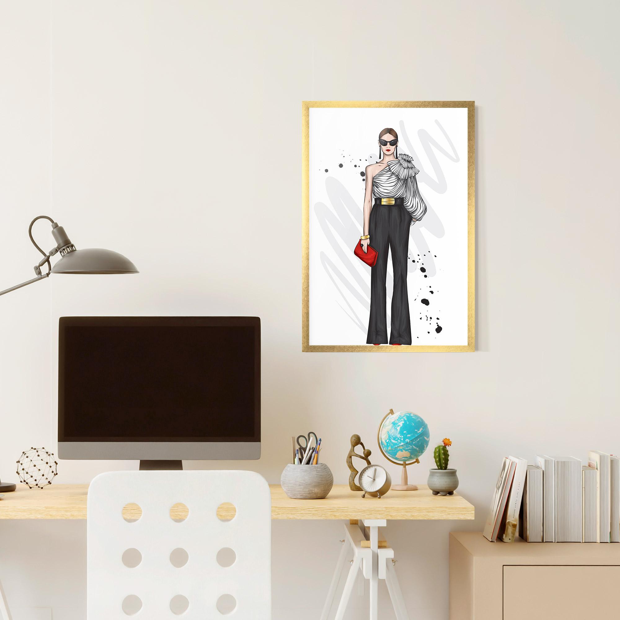 Poster Înrămat Tall Black Pants mockup 6