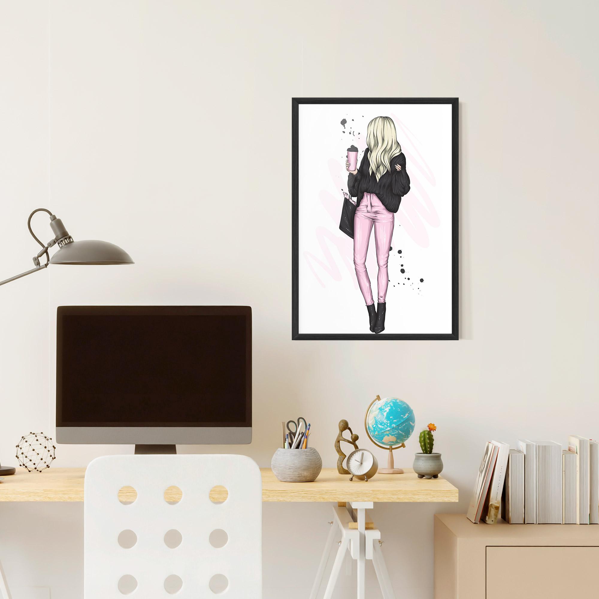 Poster Înrămat Black Pink Outfit mockup 6