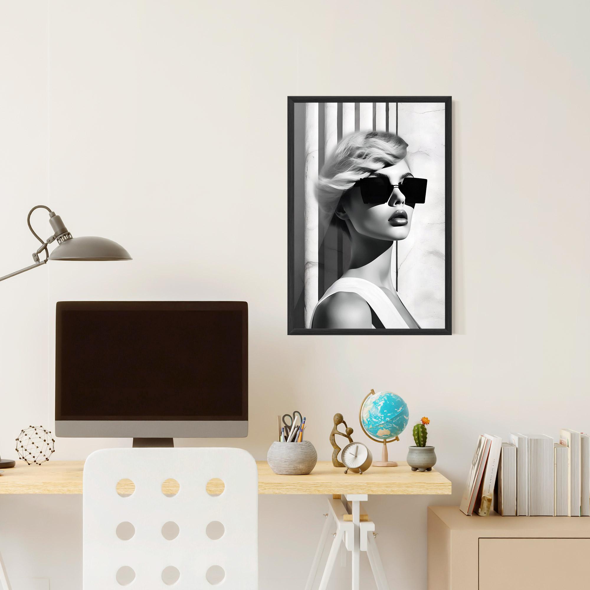 Poster Înrămat Fashion Woman Glasses mockup 6
