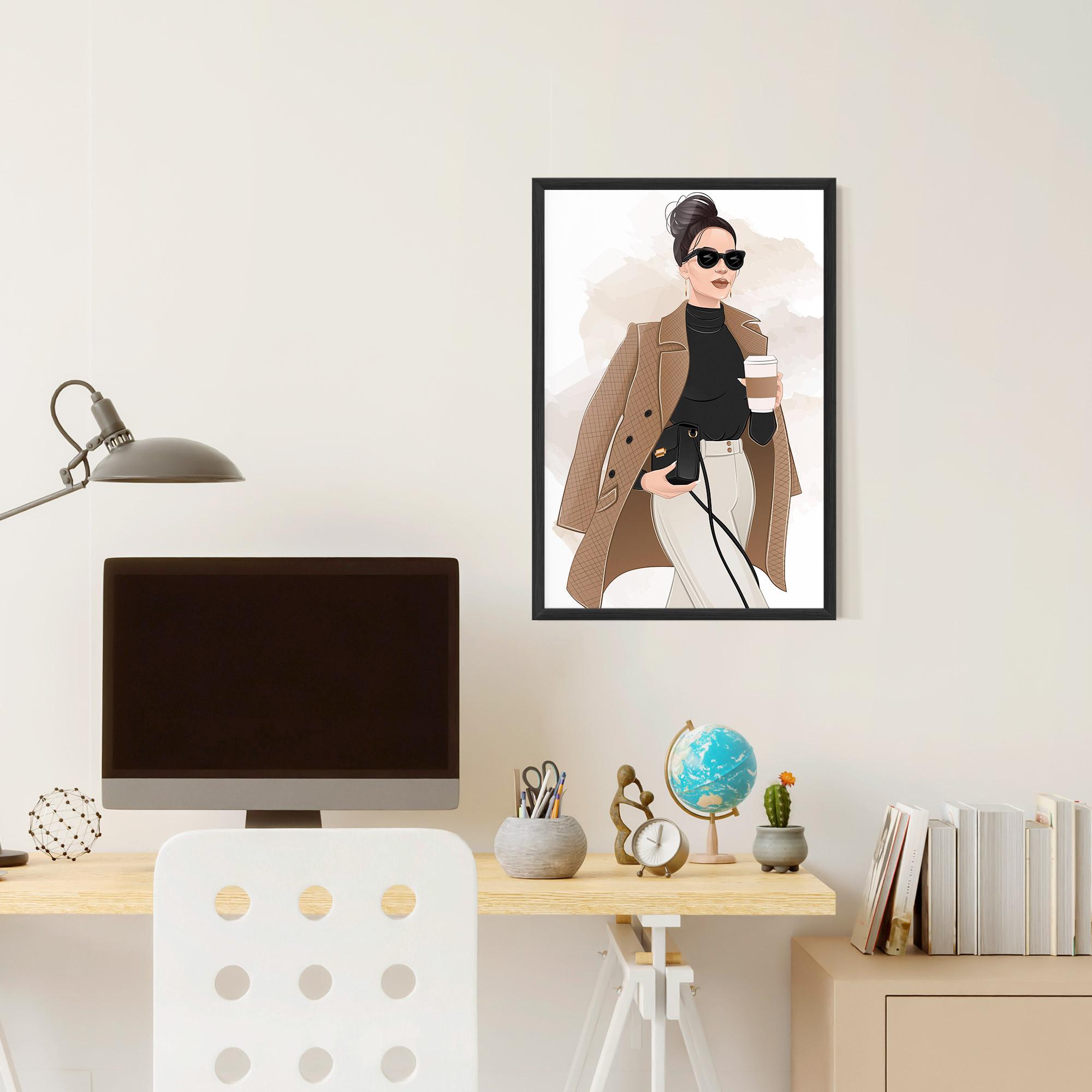 Poster Înrămat Modern Coffee Outfit mockup 6