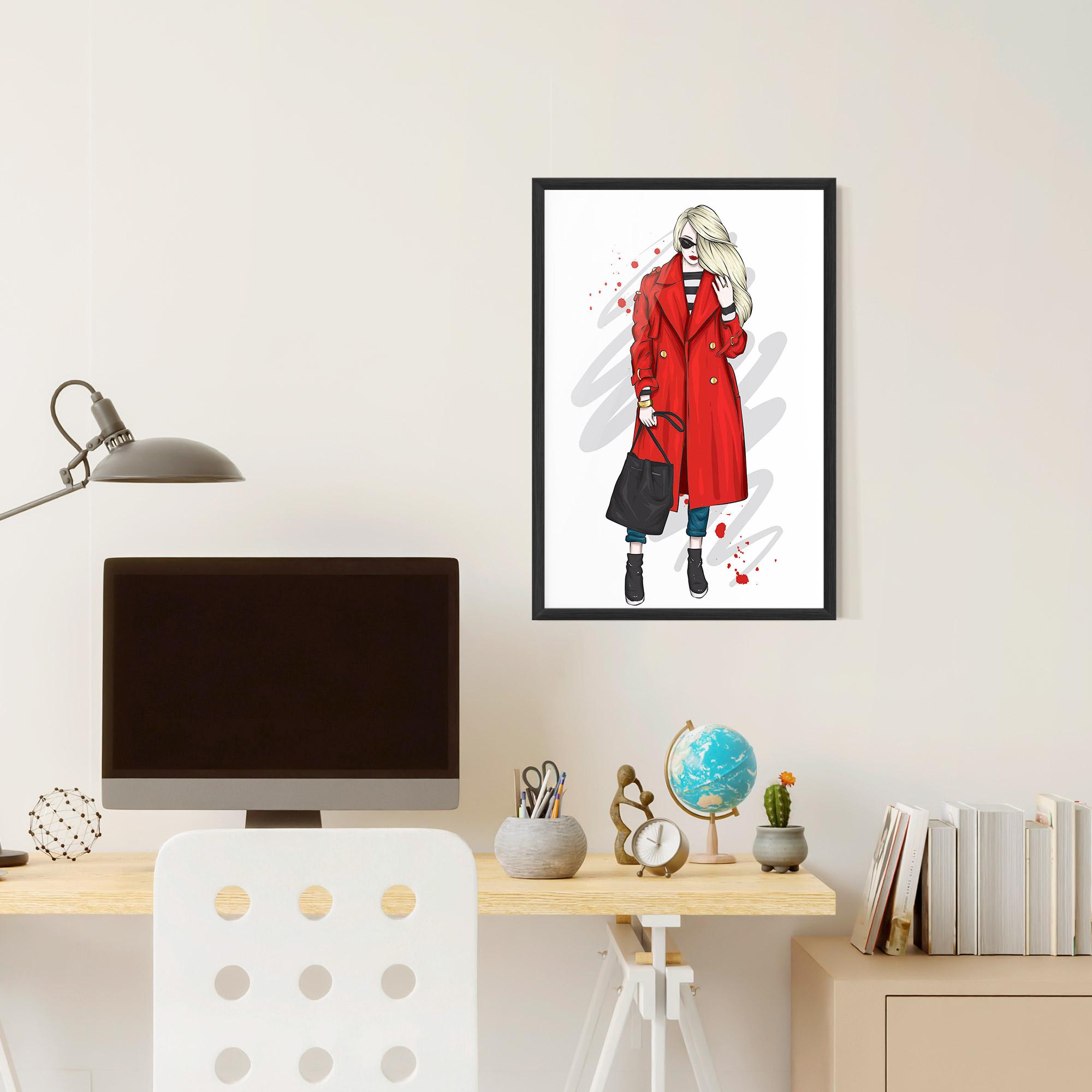 Poster Înrămat Red Coat mockup 6