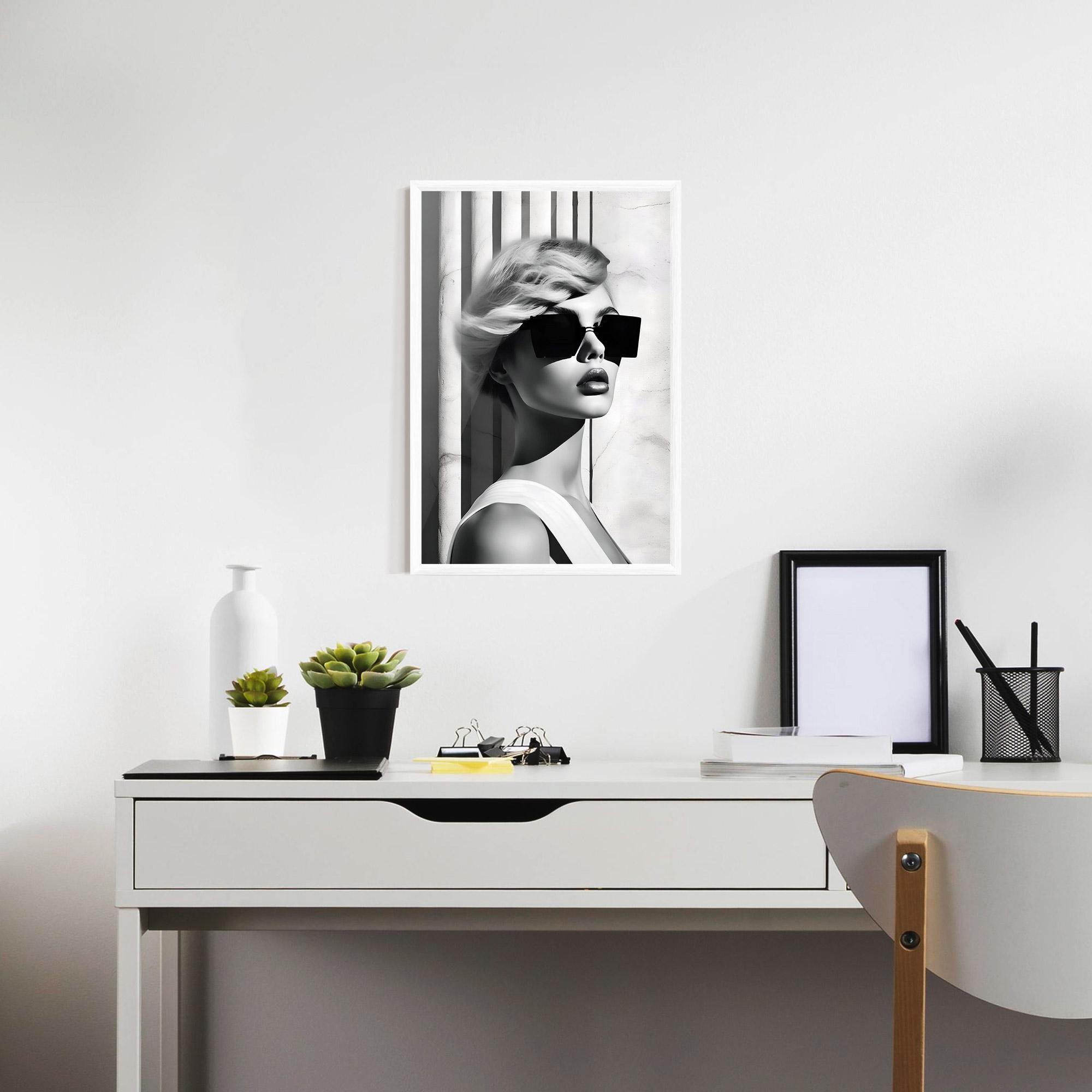 Poster Înrămat Fashion Woman Glasses mockup 7