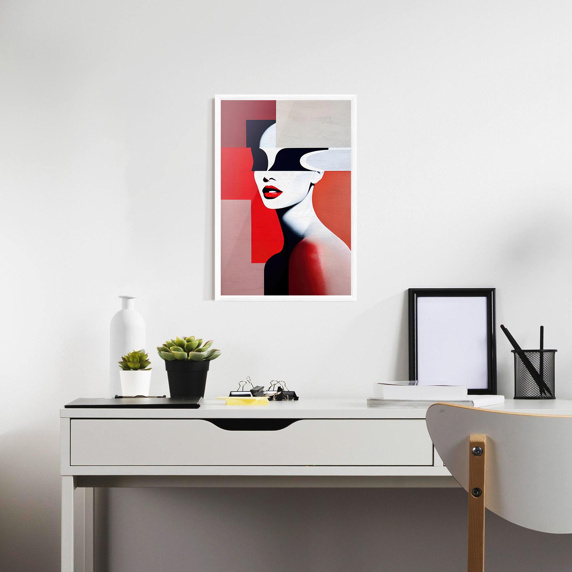 Poster Înrămat Interesting Woman Art mockup 7