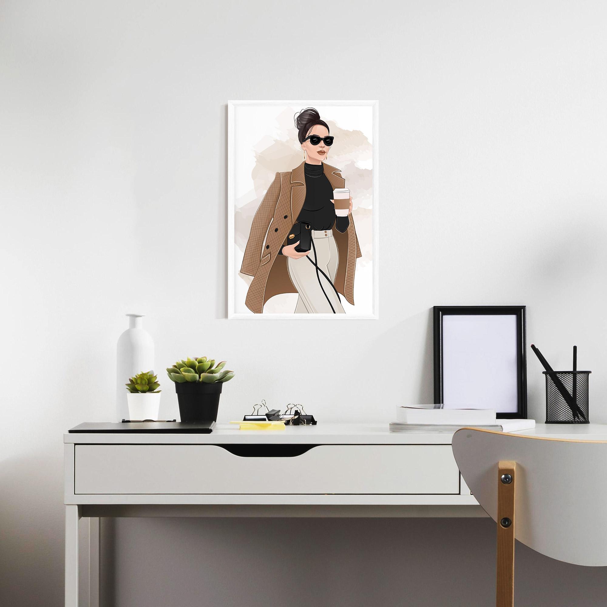 Poster Înrămat Modern Coffee Outfit mockup 7