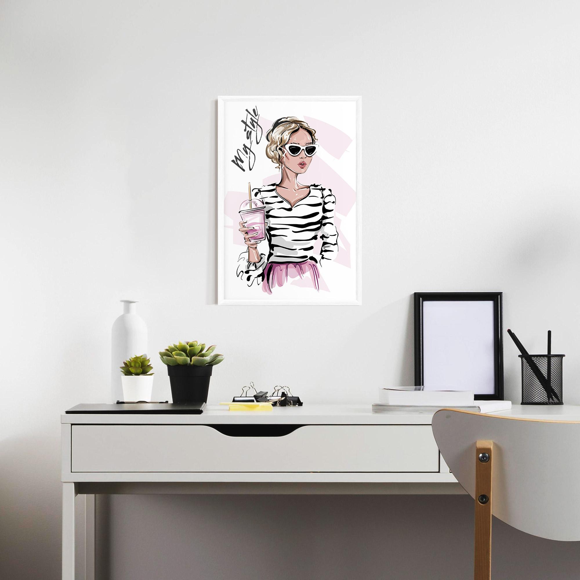 Poster Înrămat Pink Style mockup 7
