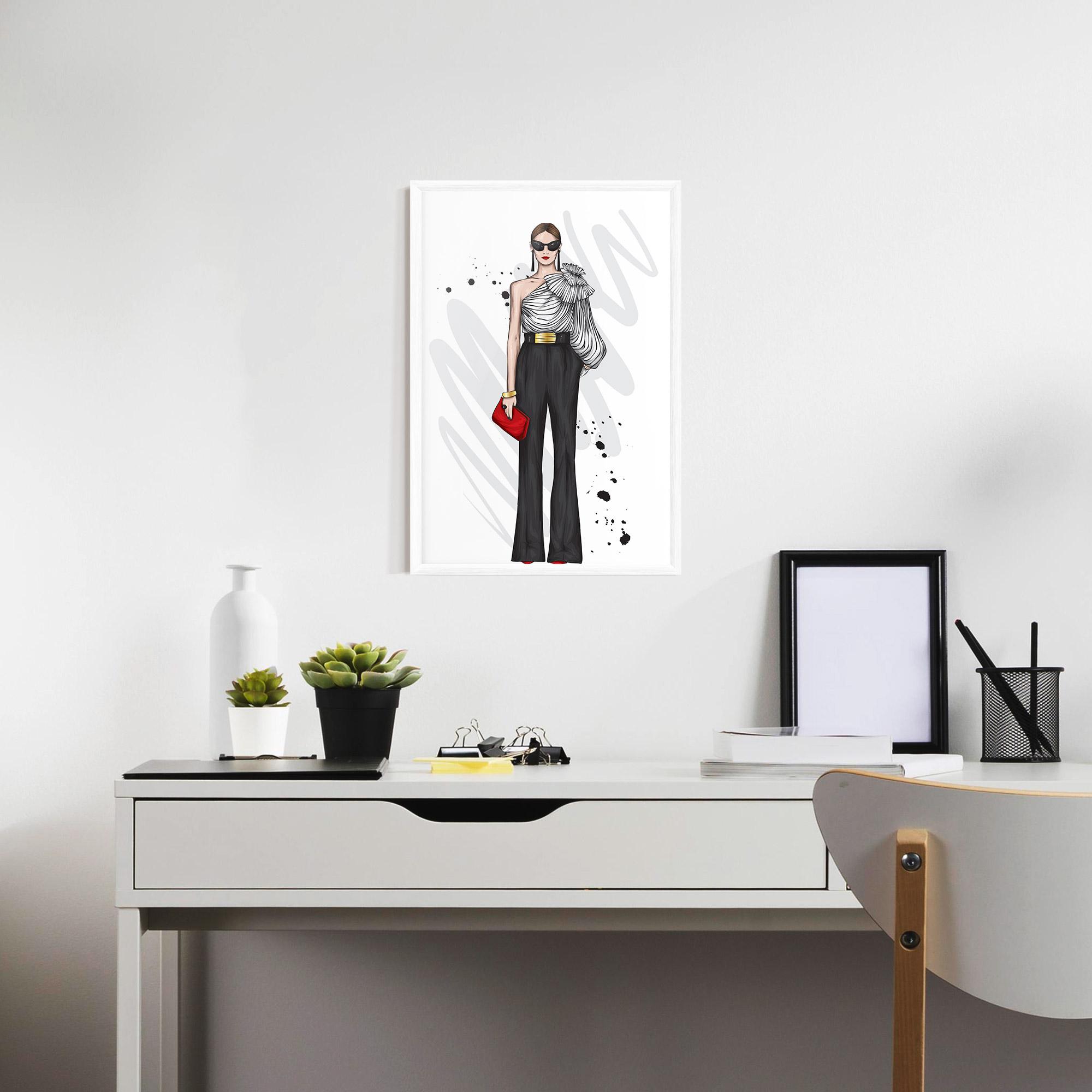 Poster Înrămat Tall Black Pants mockup 7