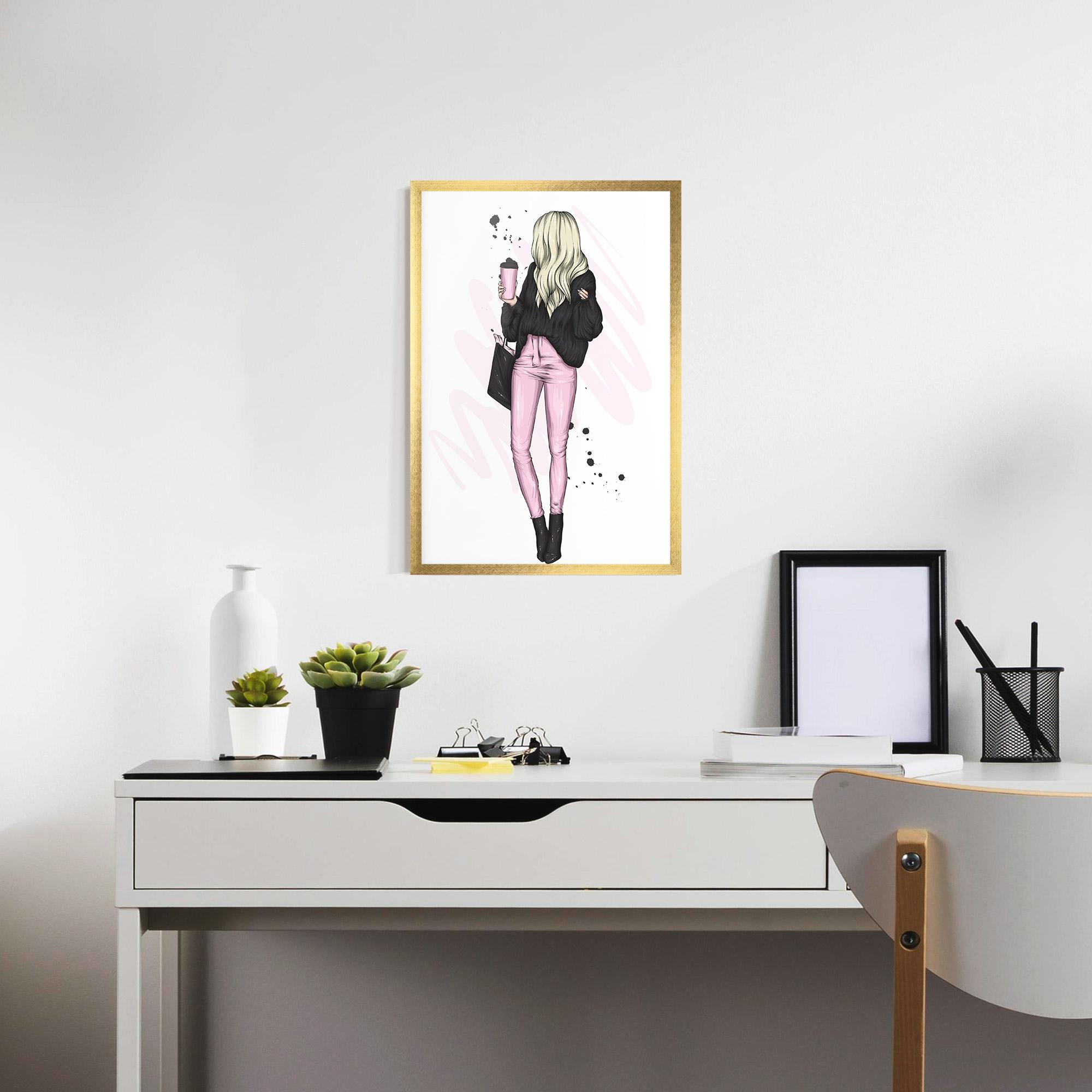 Poster Înrămat Black Pink Outfit mockup 7