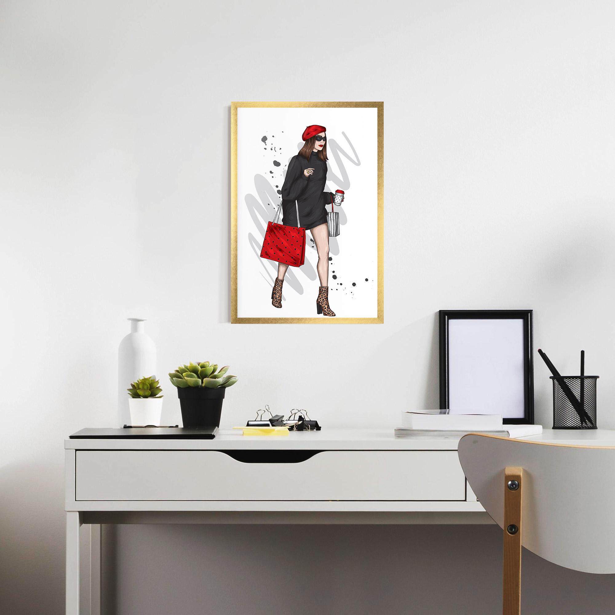Poster Înrămat Black Red Outfit mockup 7