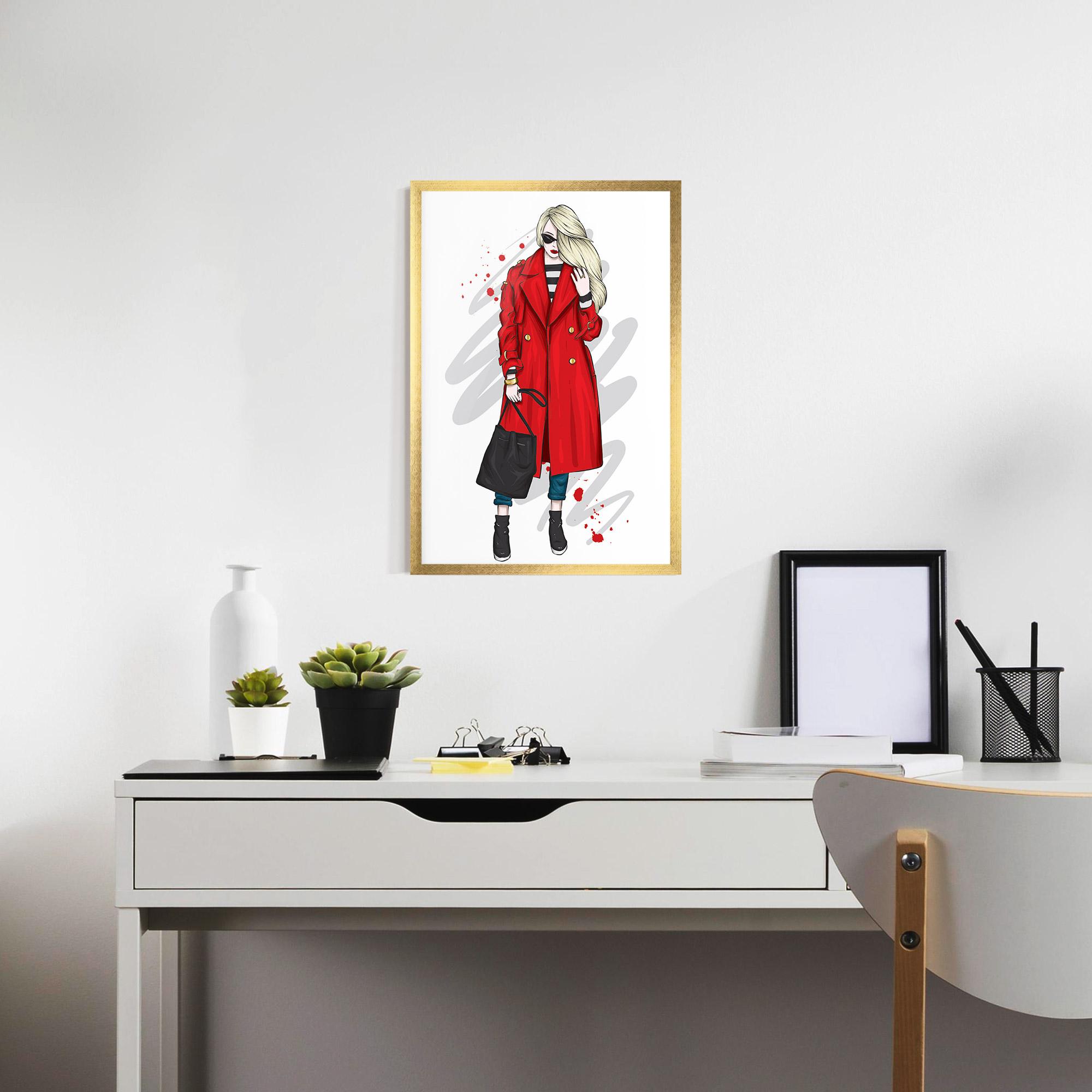 Poster Înrămat Red Coat mockup 7