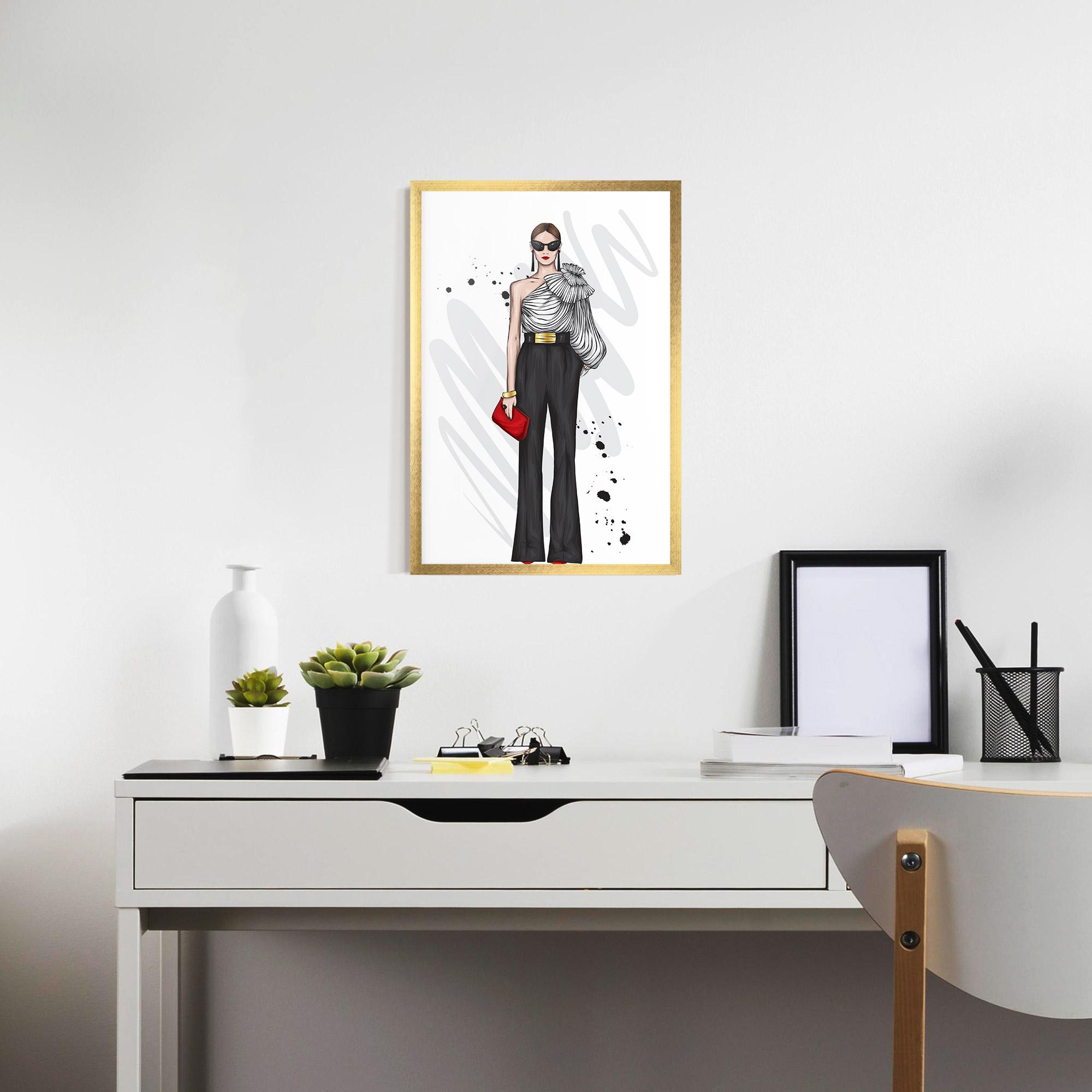 Poster Înrămat Tall Black Pants mockup 7